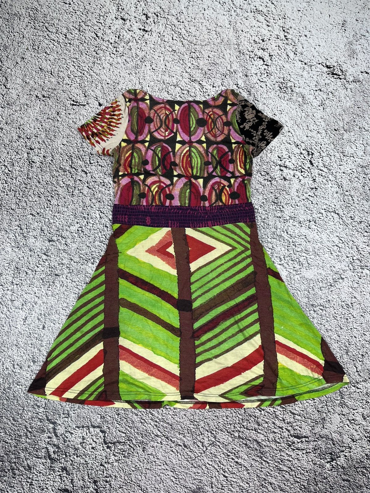 Desigual VTG Desigual Patchwork Boho Mini Dress Y2K Gaultier Style S Size S / US 4 / IT 40 - 7 Thumbnail