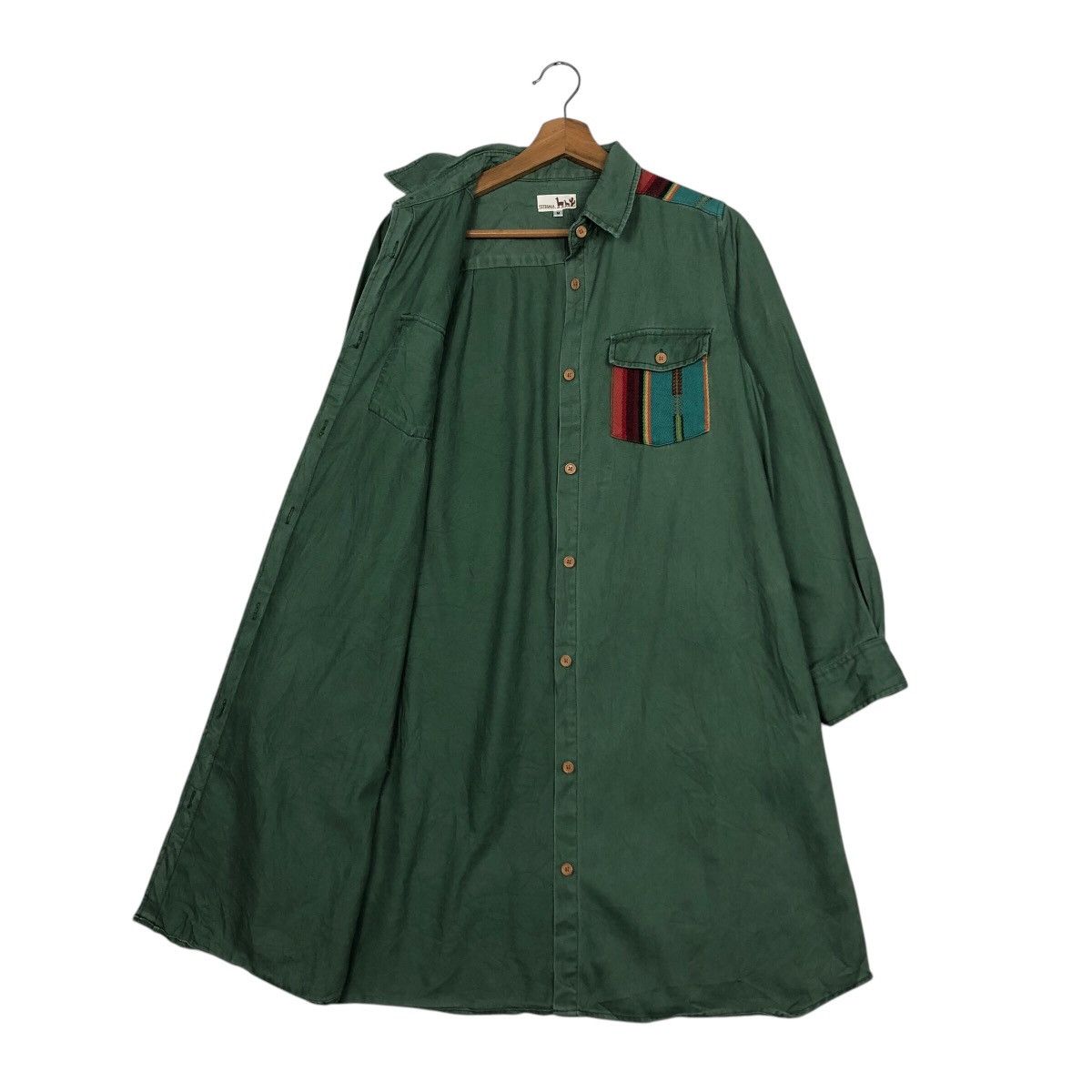 Japanese Brand 📌Vintage Titicaca Shirt Jacket Military Design Rich Green Size US M / EU 48-50 / 2 - 12 Thumbnail