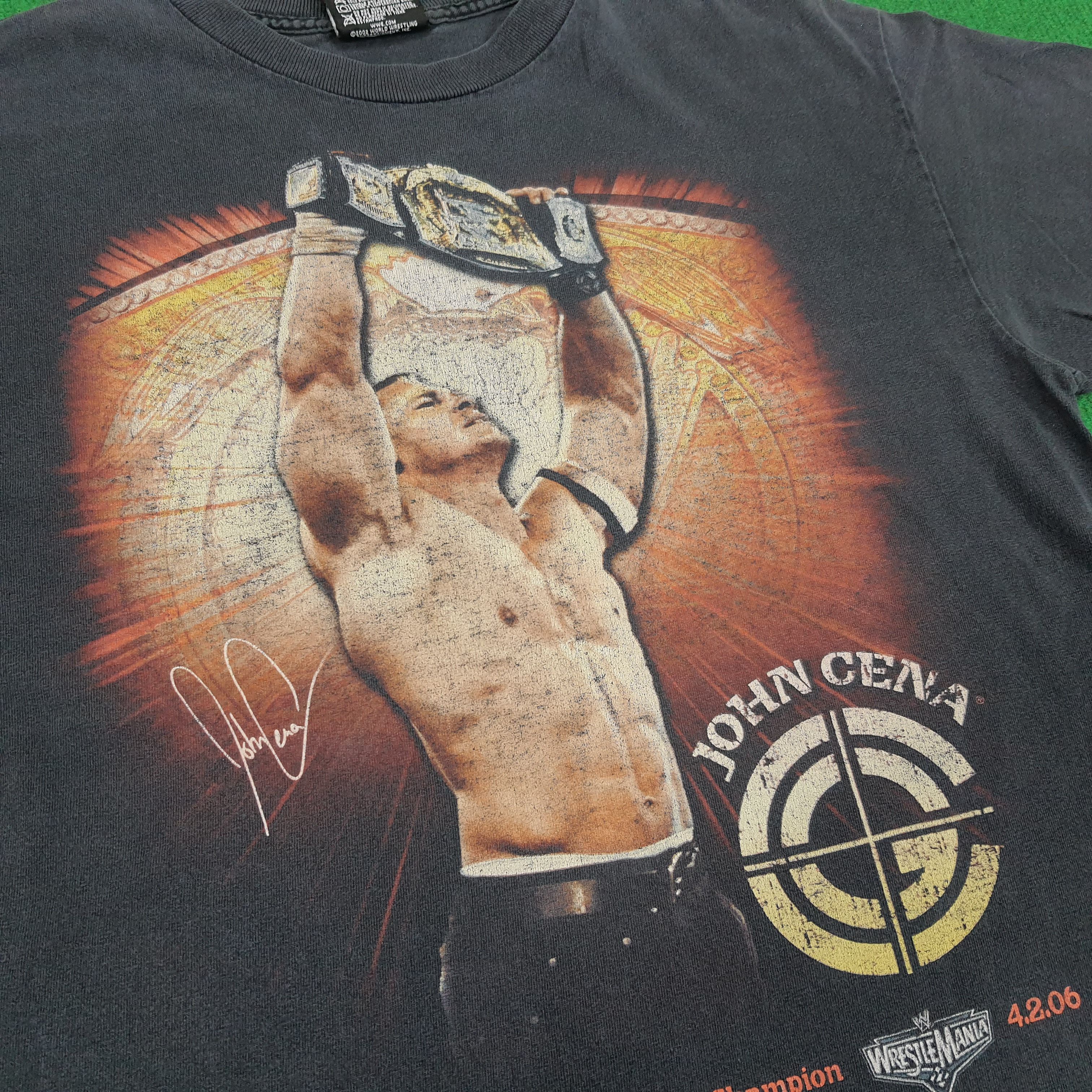 Vintage × WWE Vintage John Cena WWE Champion Wrestle Mania Tshirt Size US M / EU 48-50 / 2 - 2 Thumbnail