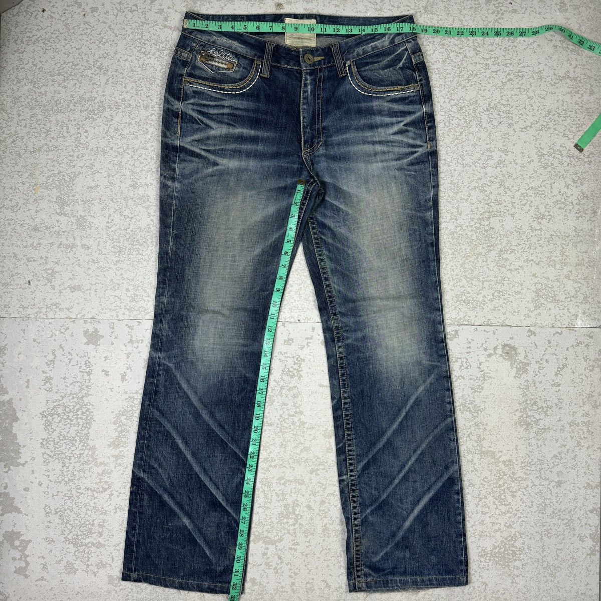 If Six Was Nine Distressed - 2000s Lolita Washed Blue Jeans Size US 36 / EU 52 - 11 Thumbnail