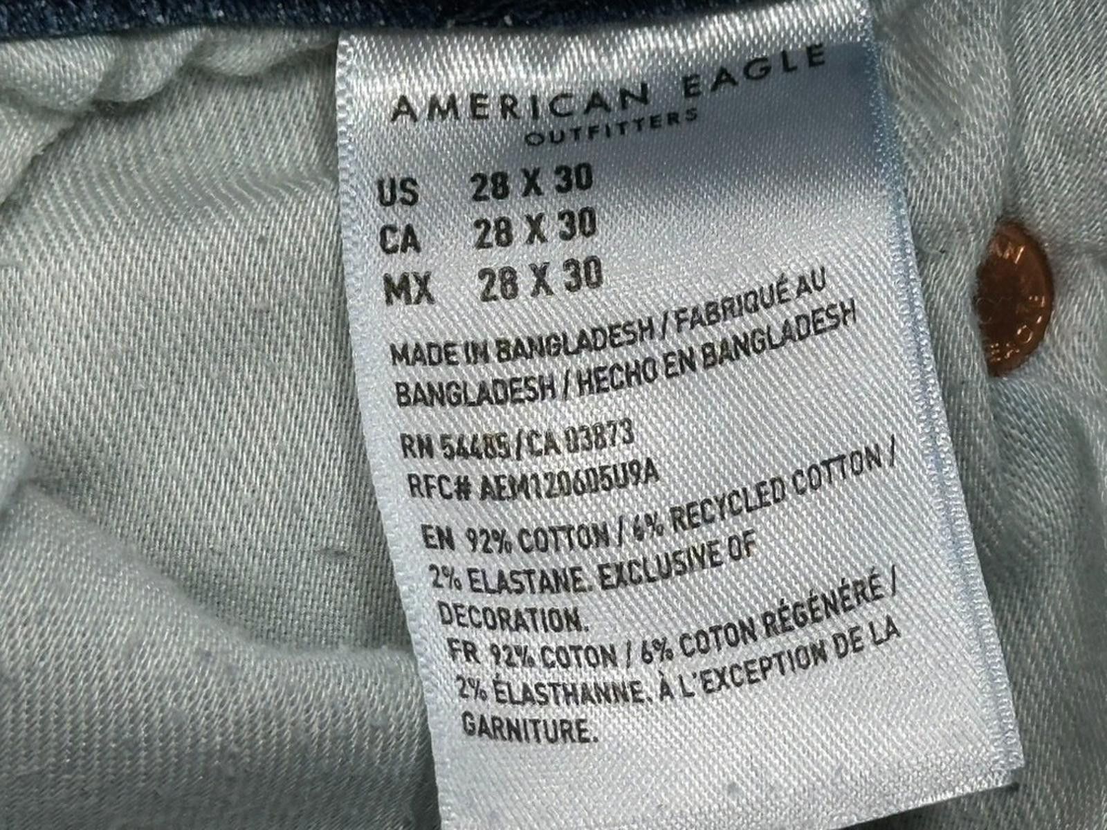 American Eagle Outfitters American Eagle Relaxed Straight Denim Jeans Blue Mens 28/30 Size US 28 / EU 44 - 5 Thumbnail