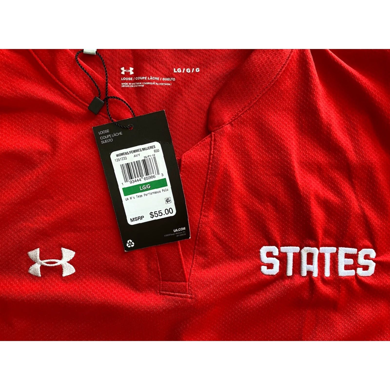 Under Armour VINTAGE Under Armour Red Shirt USA Boxing States Womens LG/G T-Shirt Size L / US 10 / IT 46 - 5 Thumbnail