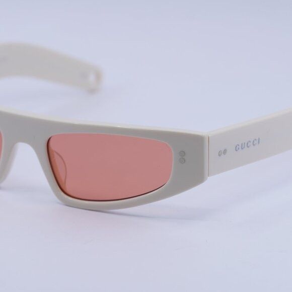 Gucci 🕶️ New Gucci GG1634S 005 Ivory/Red Sunglasses Size ONE SIZE - 4 Thumbnail