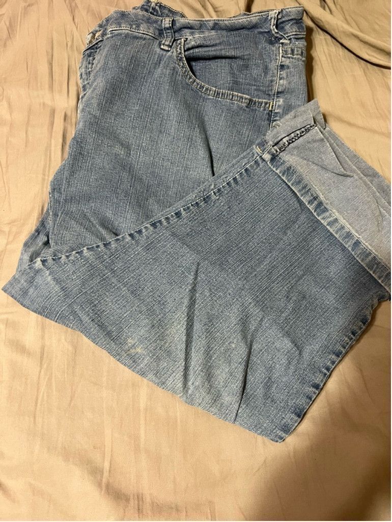 Lee Women's Riders by Lee Capri Jeans Size 24W Blue Denim Size 42" / US 20 - 3 Thumbnail