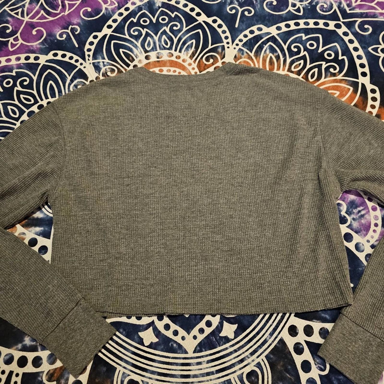 Designer Time and Tru Women's Grey Cropped Shirt Size S / US 4 / IT 40 - 7 Thumbnail