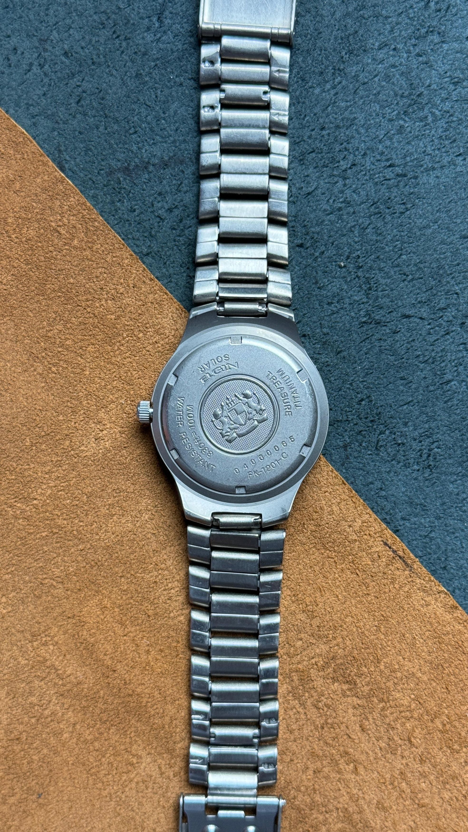 Elgin National Watch Company Vintage Elgin USA Black Dial Solar Power Size ONE SIZE - 4 Thumbnail