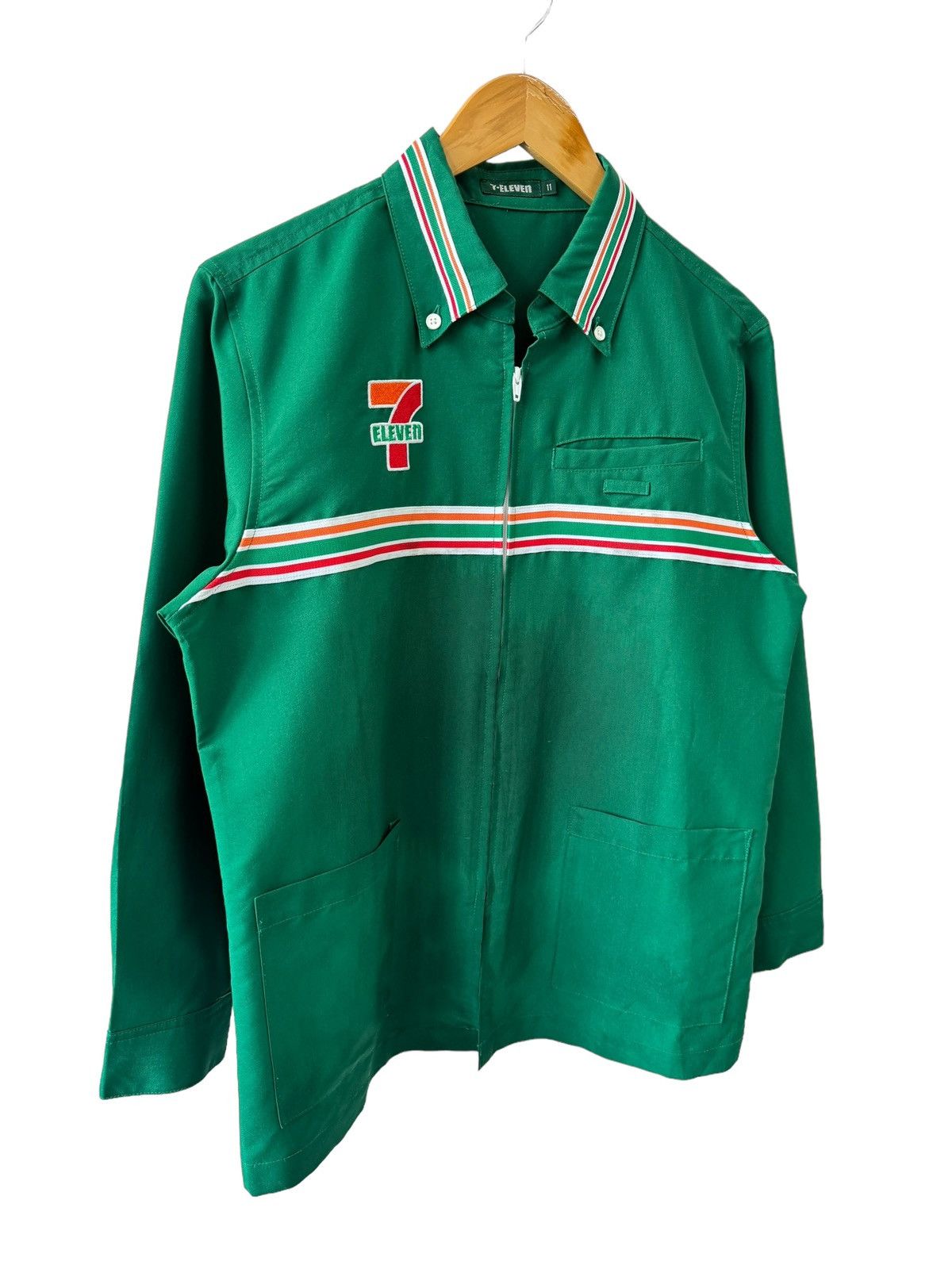 Japanese Brand Vintage 7-Eleven Uniform Jacket/Shirt Zip Up Size US M / EU 48-50 / 2 - 3 Thumbnail