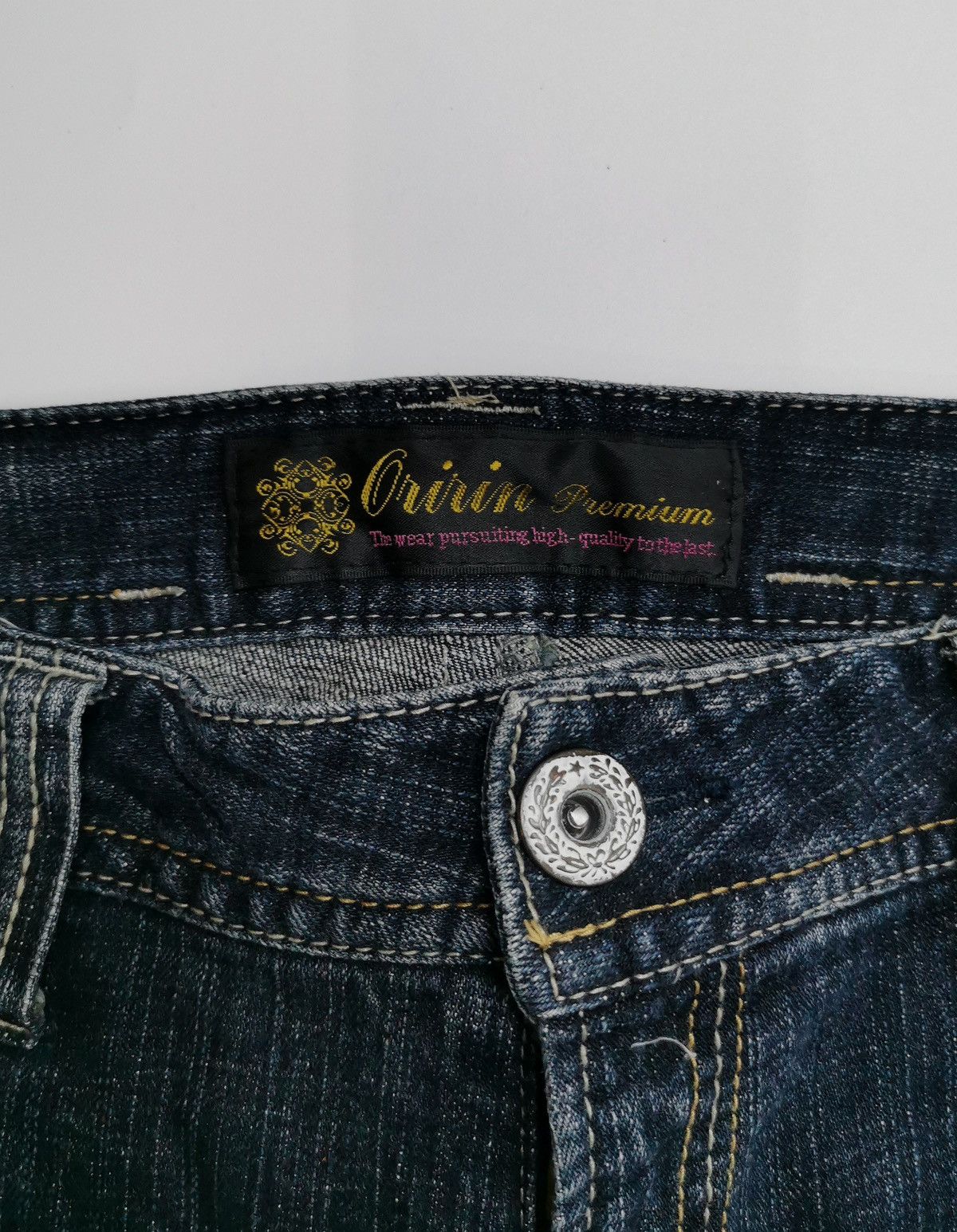 Japanese Brand Oririn Japan Bootcut Tribal Stitch Distressed Jeans Size US 34 / EU 50 - 3 Thumbnail