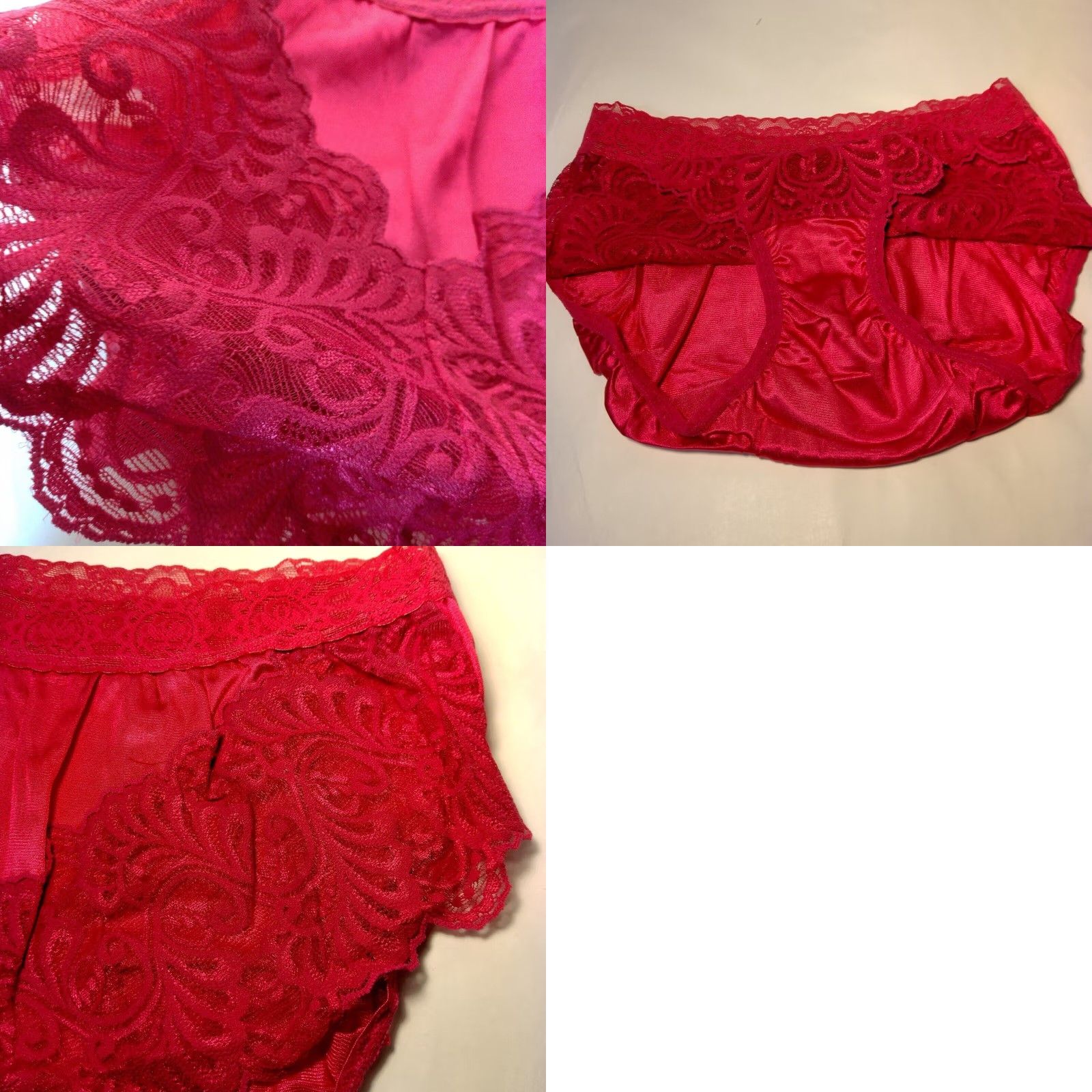 Vintage VINTAGE Lane Bryant Panties Underwear Pink Nylon Lace Brief Womens L NOS Size 36" / US 14 / IT 50 - 9 Thumbnail