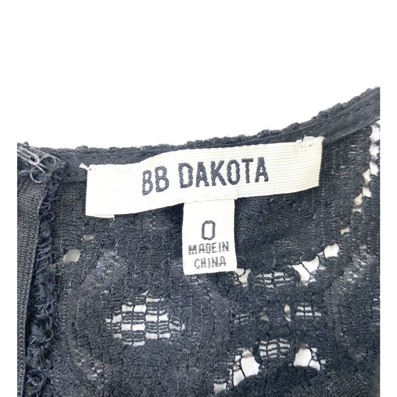 BB Dakota BB Dakota Dress Small Black Floral Lace Sleeveless Zip Short Women Floral Pattern Fit & Flare N/A Size XS / US 0-2 / IT 36-38 - 7 Thumbnail
