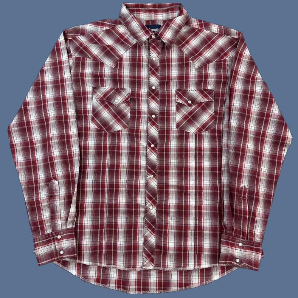 Wrangler Vintage Wrangler Western Shirt Mens XL Red Plaid Pearl Snap Cowboy Rodeo Size US XL / EU 56 / 4 - 1 Thumbnail