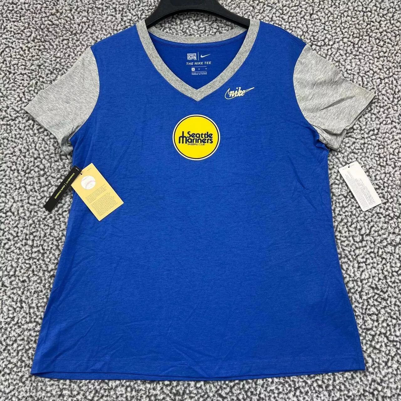 Nike Seattle Mariners Shirt Women Nike Short Sleeve V-Neck New M Size M / US 6-8 / IT 42-44 - 1 Thumbnail