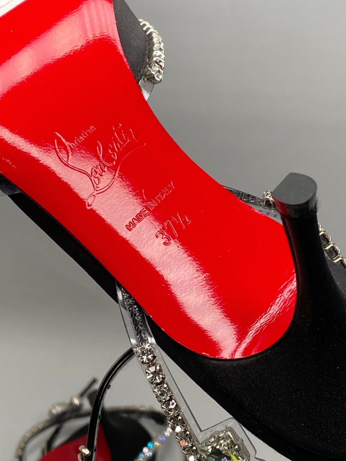 Christian Louboutin Christian Louboutin Crystal-Embellished Satin Pump size 37.5 Size US 7.5 / IT 37.5 - 14 Thumbnail