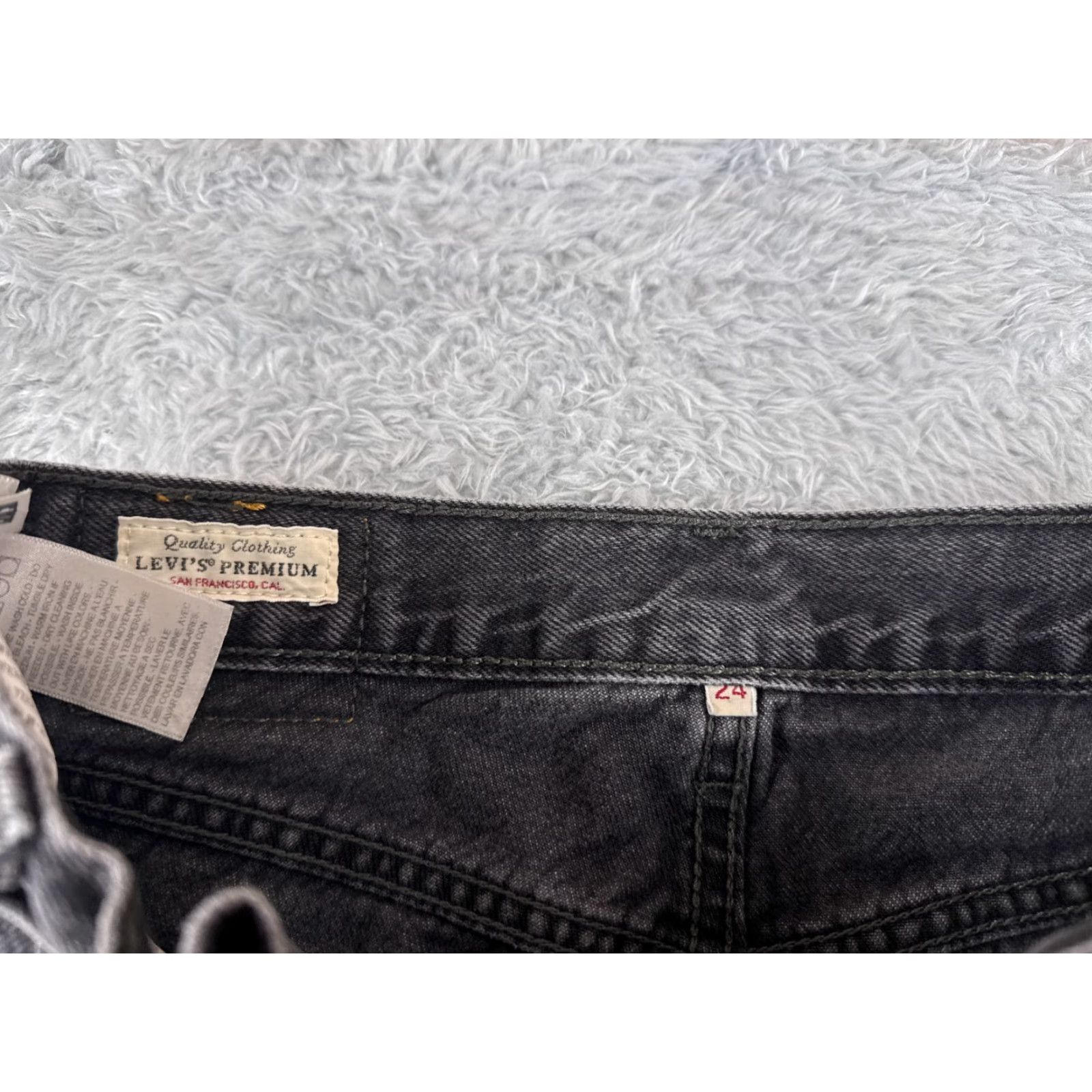 Levi's Levi's Women's Wide-Leg Denim Pants 24 Black Cotton Vintage 90s Baggy Jeans Size 42" / US 20 - 6 Thumbnail