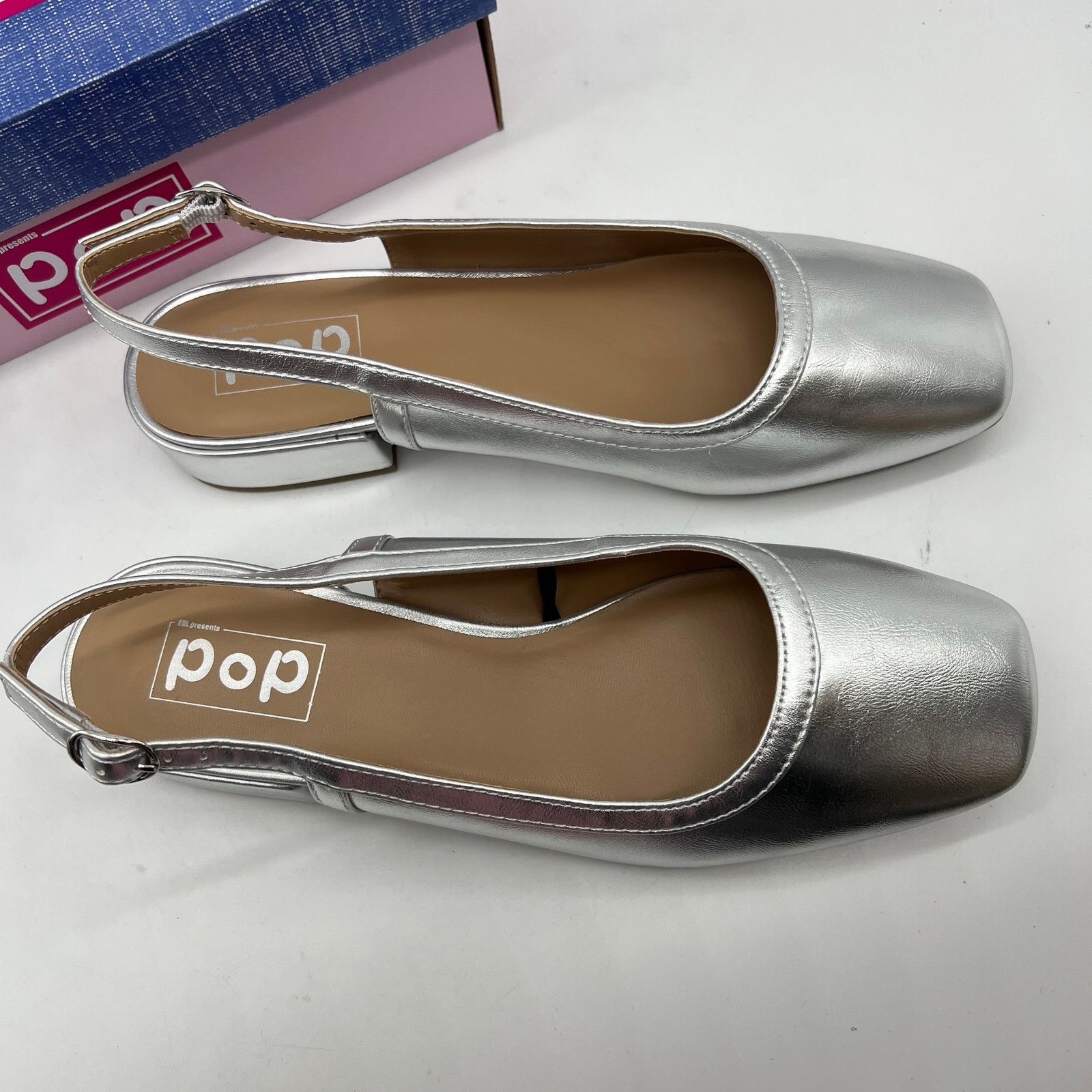 Other Pop Tameo Women's Casual Shoes Closed Toe Silver Size 10M Size US 10 / IT 40 - 3 Thumbnail