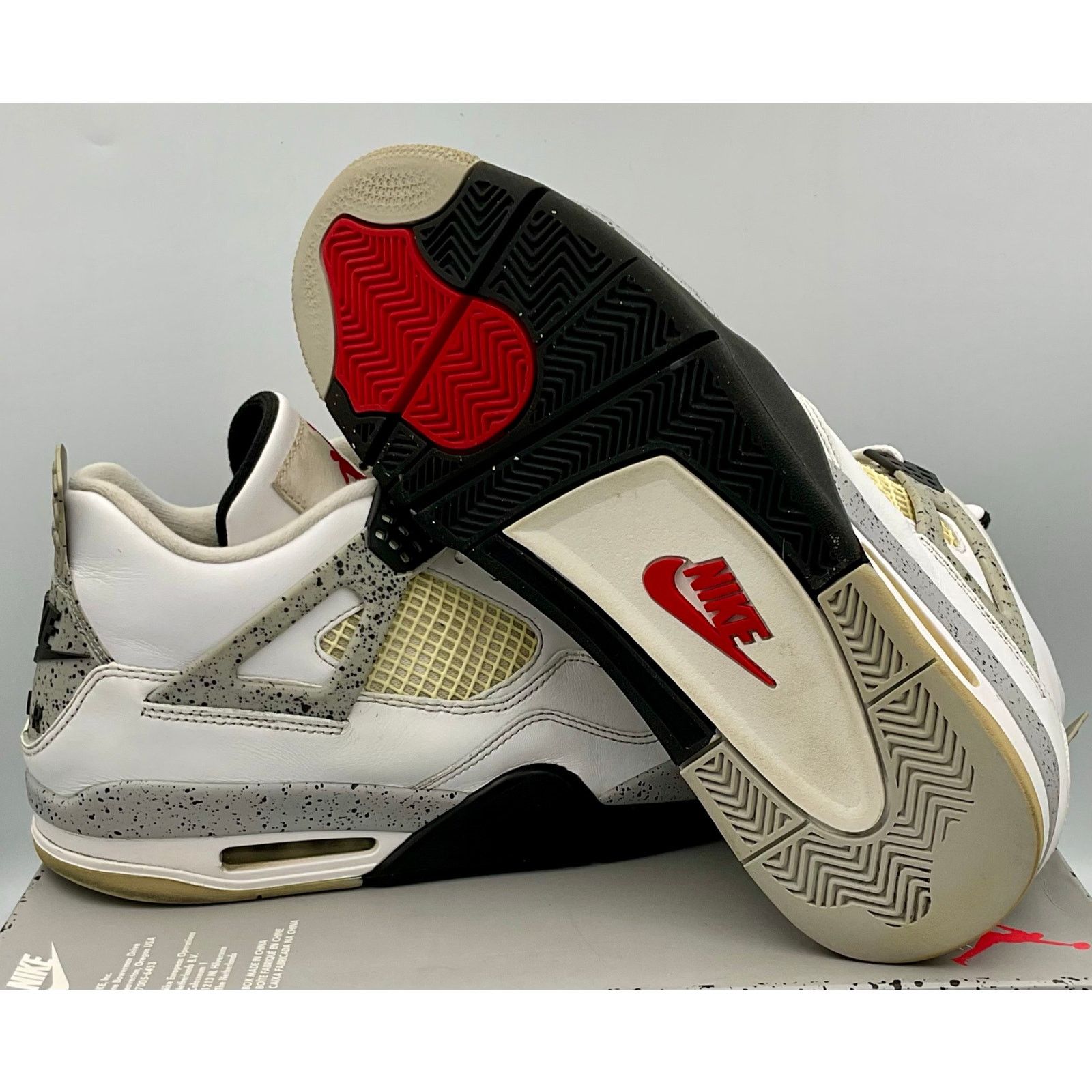 Nike Nike Air Jordan 4 Retro White Cement Size 12 840606 192 Size US 12 / EU 45 - 6 Thumbnail