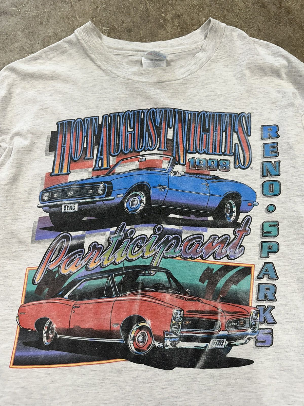 Hanes Vintage 90s 1998 Hot August Nights Car T-Shirt Size US L / EU 52-54 / 3 - 4 Thumbnail