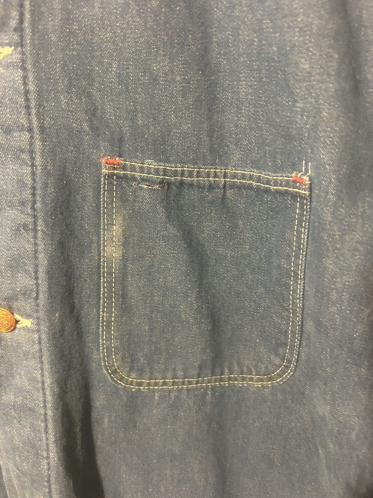 Wrangler Vintage 70s-80s Wrangler Denim Barn Coat Blanket Lined XL 46 Size US XL / EU 56 / 4 - 2 Thumbnail