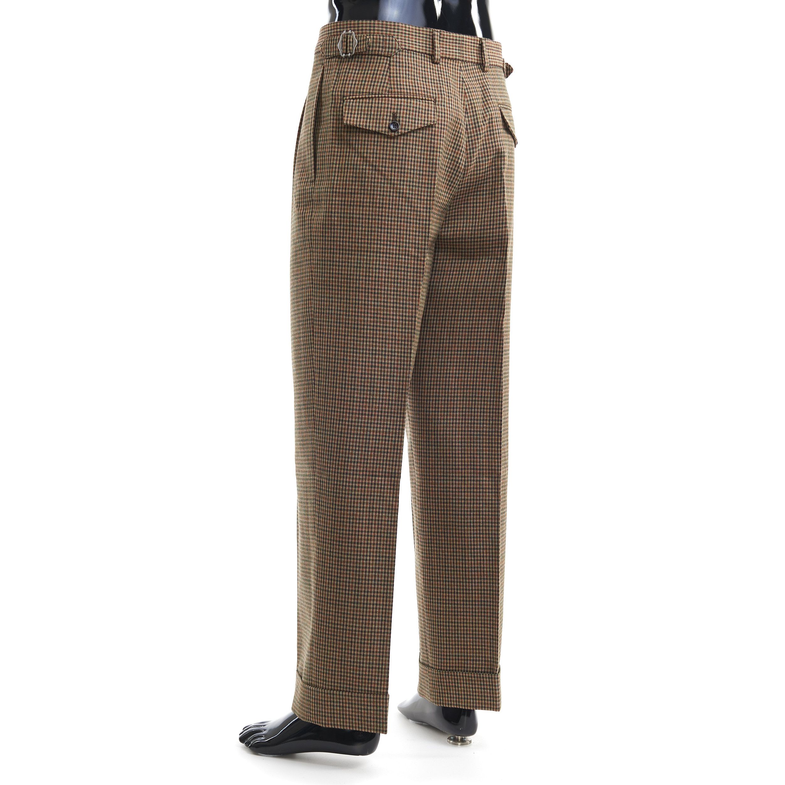 Gucci Check Wool Trouser With Patch In Brown And Orange Size US 32 / EU 48 - 4 Thumbnail