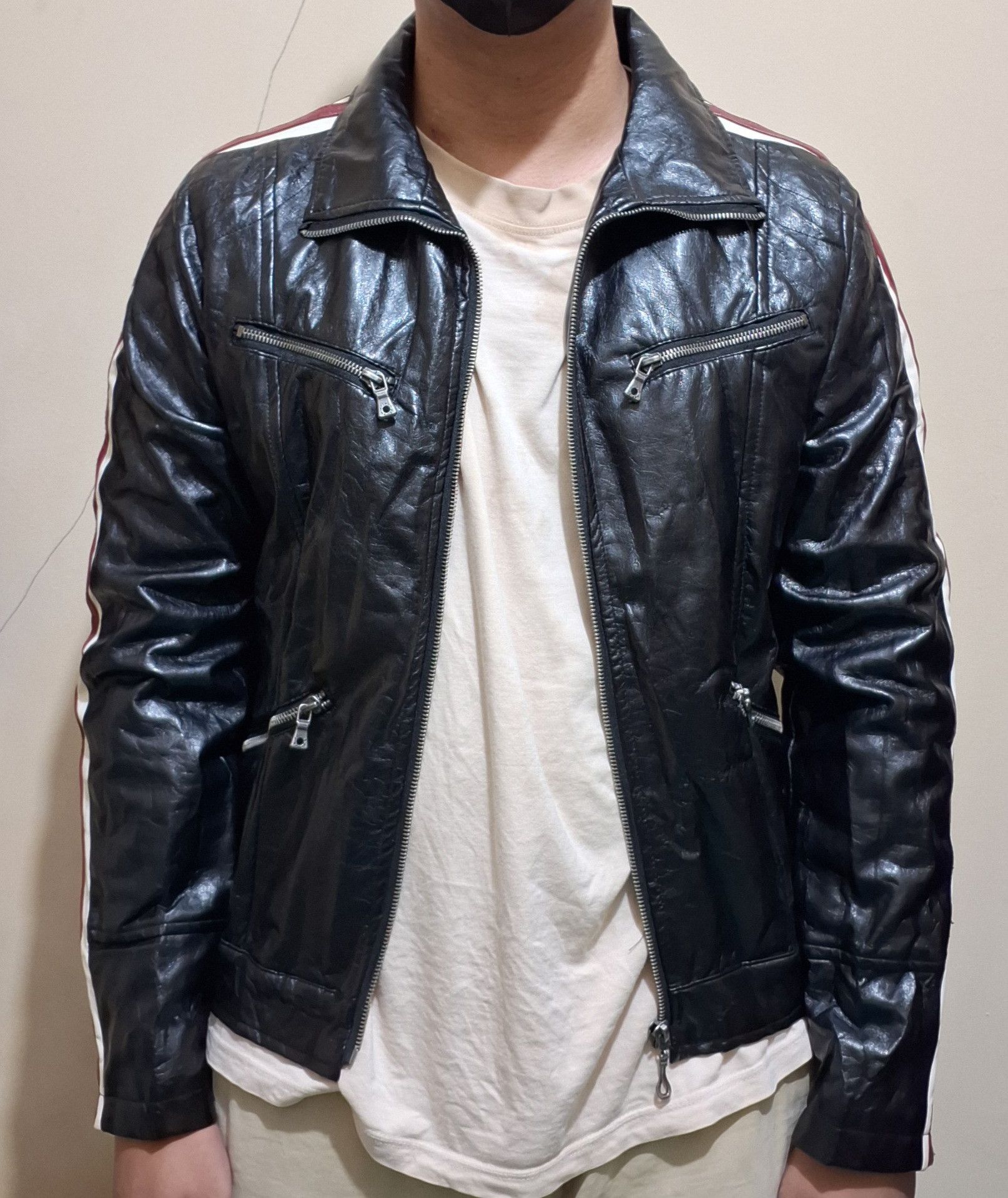 Japanese Brand Nylaus Moto Racing Leather Jacket Biker Size US L / EU 52-54 / 3 - 8 Thumbnail