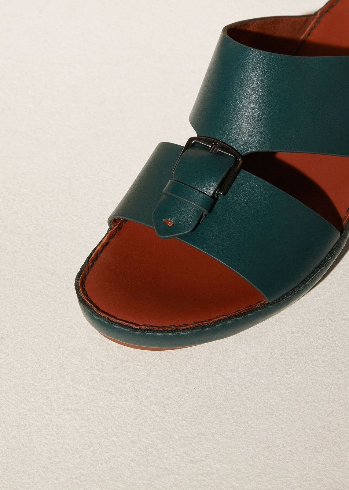 Loro Piana o1srvl11e1024 Open Toe Sandal in Dark Green Size US 11 / EU 44 - 5 Thumbnail
