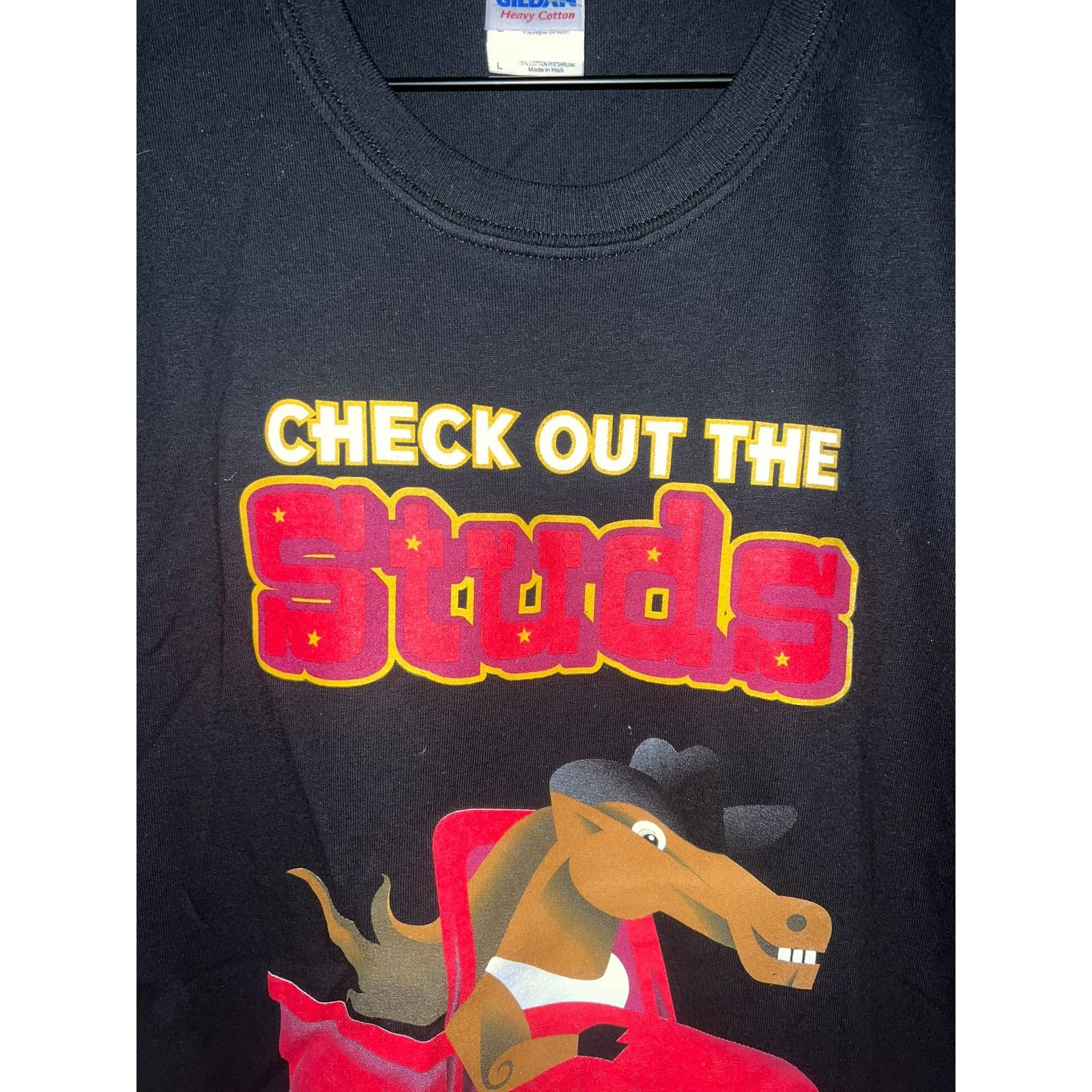 Gildan Kansas State Fair Shirt The Studs Horse Graphic Black L Tee Size US L / EU 52-54 / 3 - 2 Thumbnail