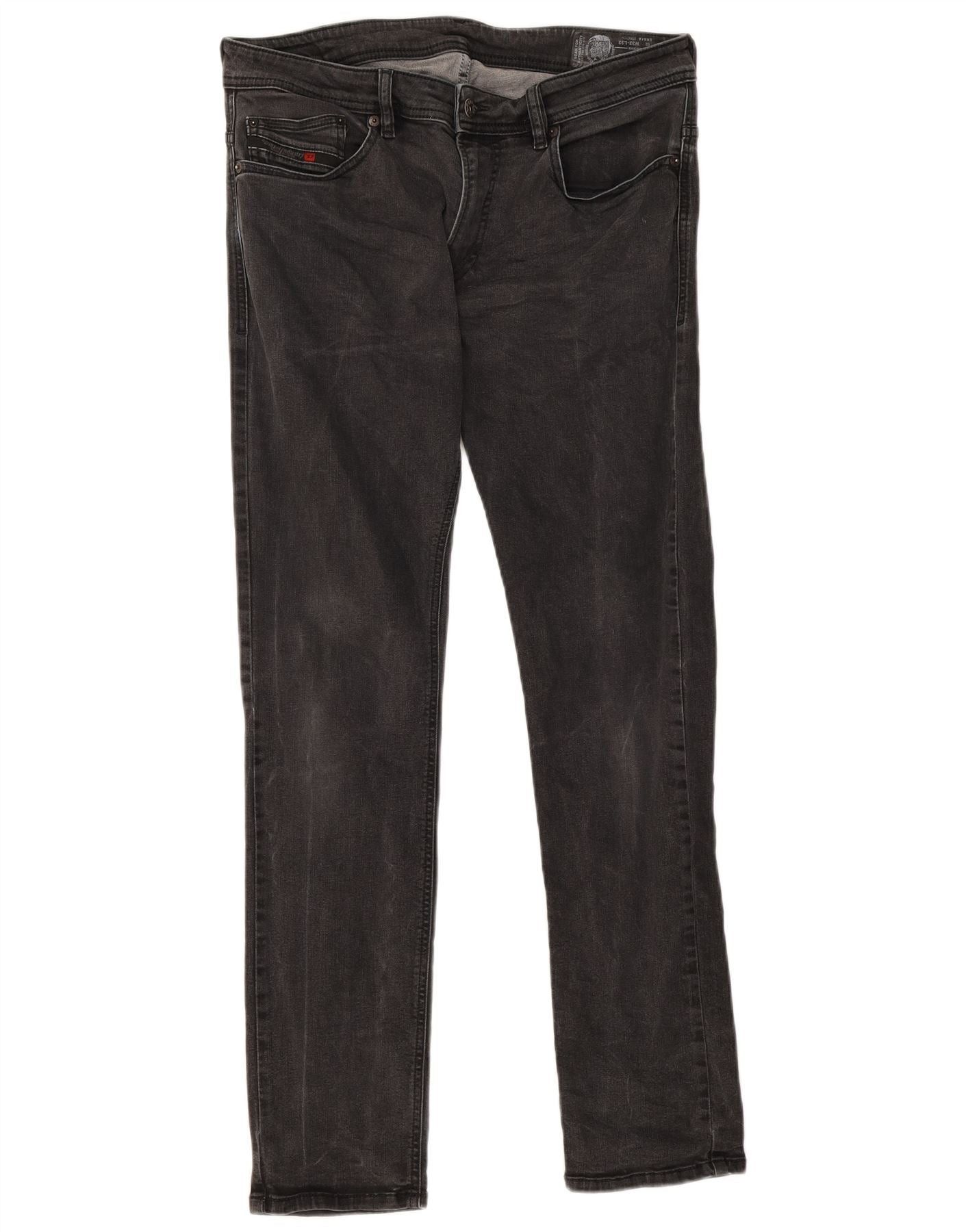 Diesel Womens Thavar-XP Slim Skinny Jeans W32 L32 Grey Cotton Size 24" / US 00 / IT 34 - 1 Thumbnail