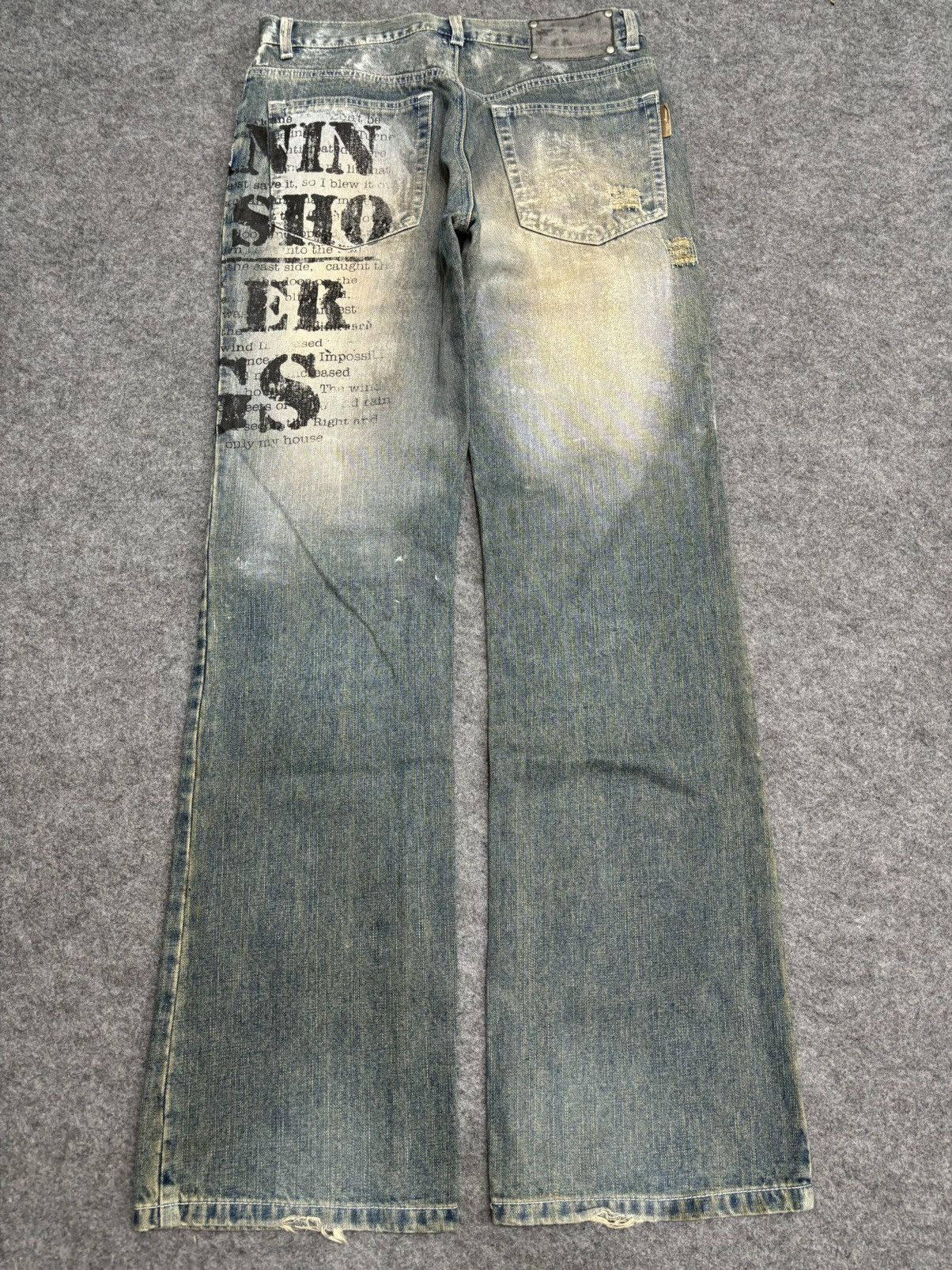Japanese Brand 🔥FLARE🔥BERNINGS SHO Japan Punk Designer Junya Denim F546 Size US 30 / EU 46 - 14 Thumbnail