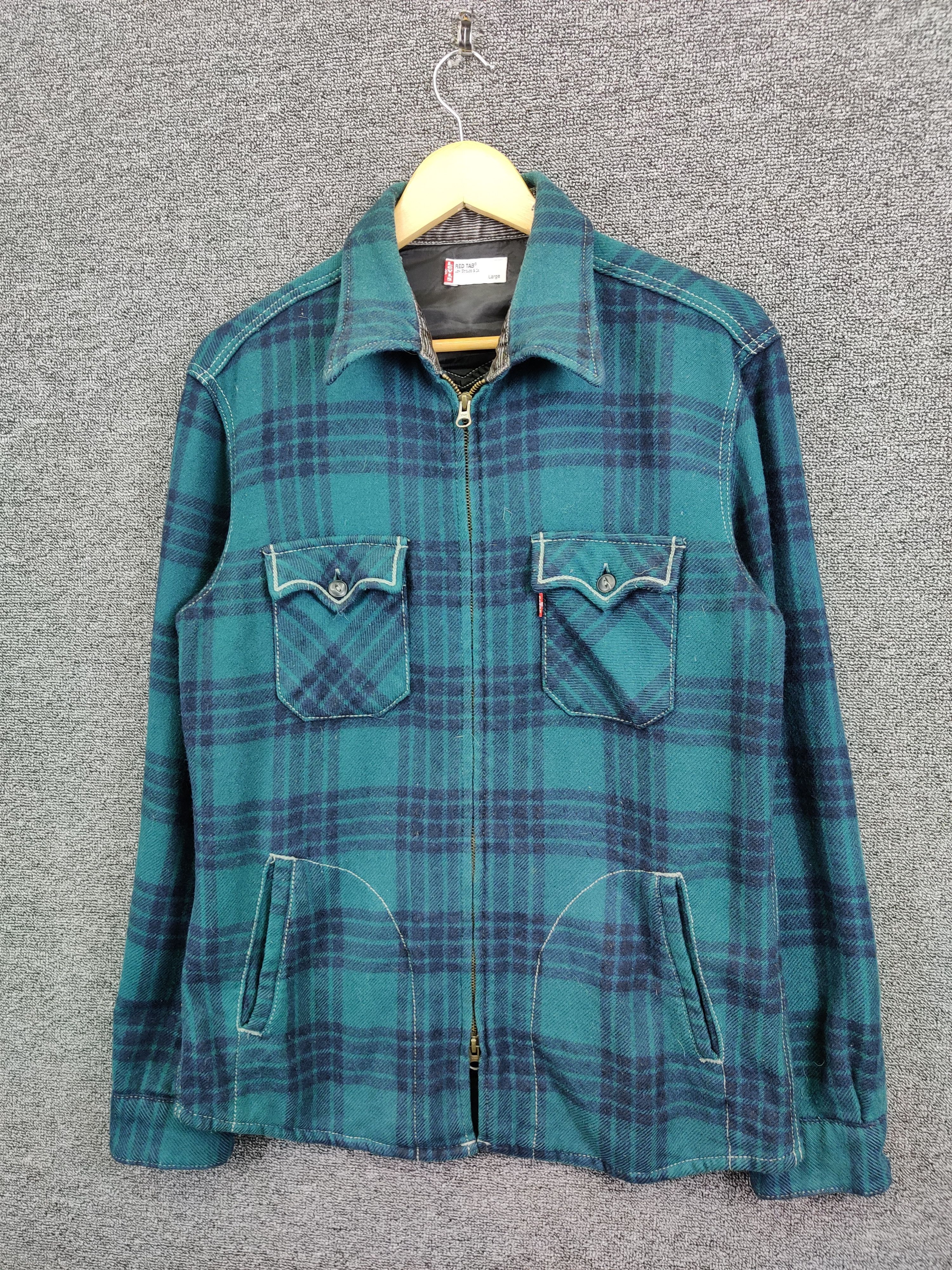 Levi's Vintage Clothing Vintage Levi's Red Tab Stripe Flannel Shirt Size US L / EU 52-54 / 3 - 2 Thumbnail