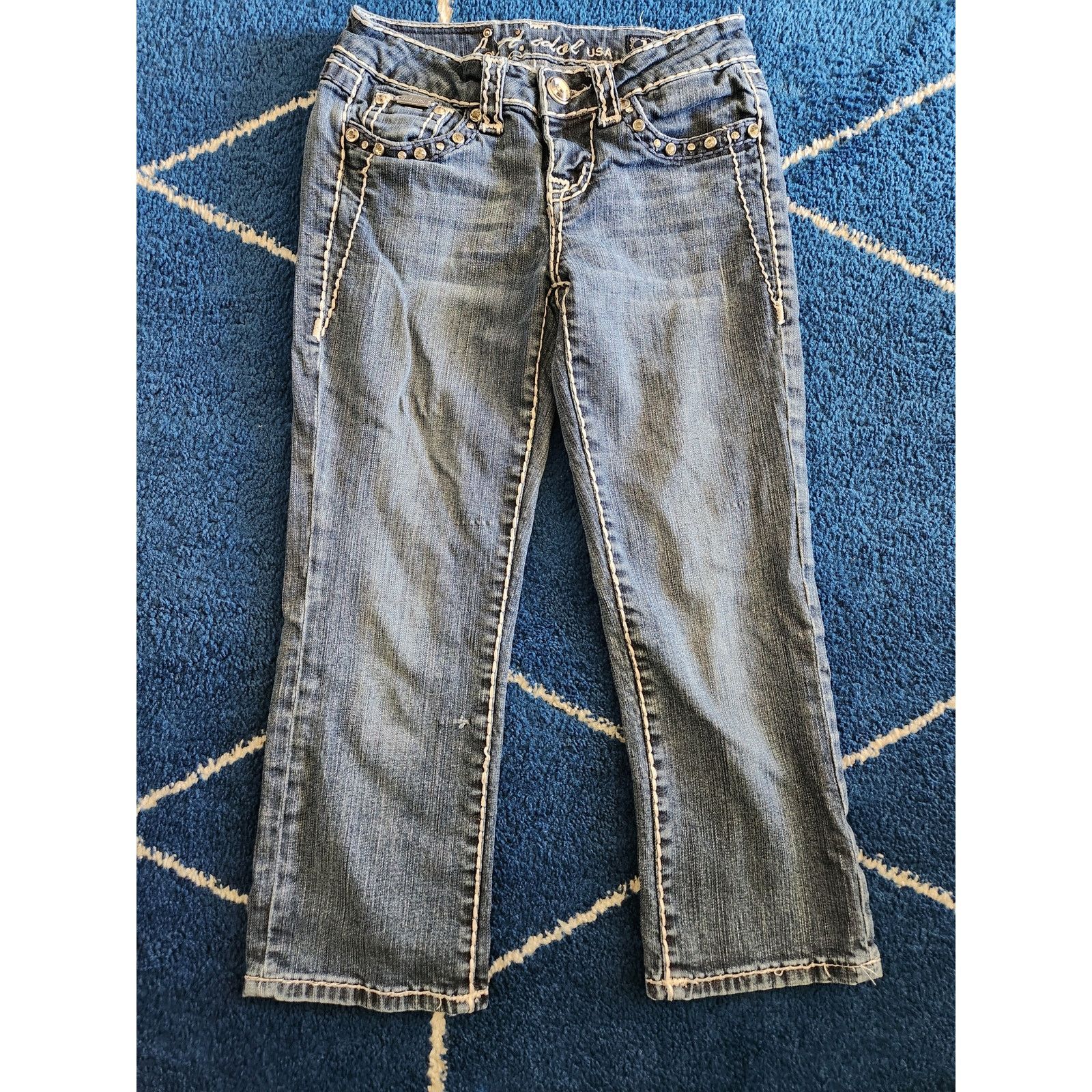 Other L.A Idol Women's Rhinestone Medium Wash Jeans-Sz1 Size 27" / US 4 / IT 40 - 2 Thumbnail