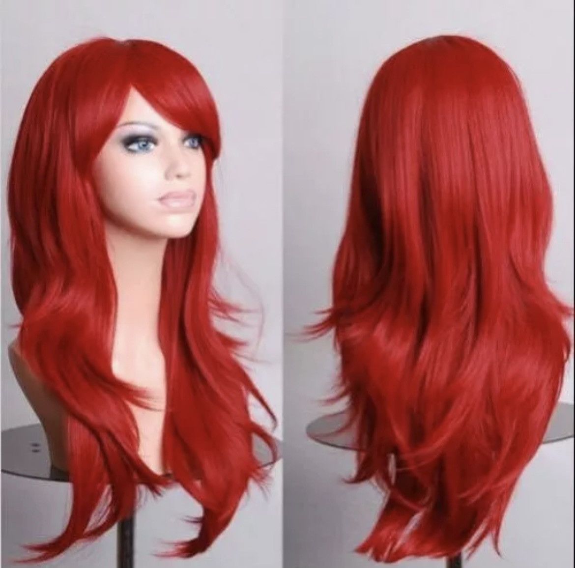 Other 70cm Long Red Curly Cosplay Wig – Wavy Anime Costume Hair Size ONE SIZE - 2 Thumbnail