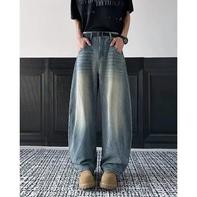 Japanese Brand Retro casual straight leg wide leg jeans Size US 32 / EU 48 - 6 Thumbnail