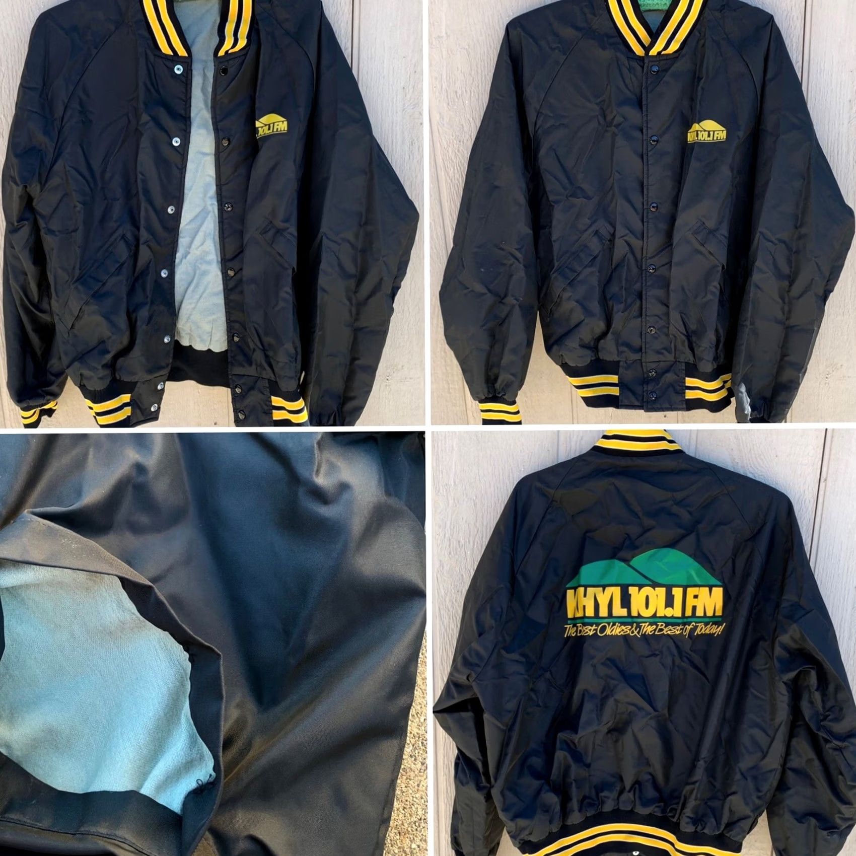 Vintage VINTAGE KHYL 101.1 FM The Best Oldies & The Best of Today raglan jacket 42 L 44 Black Nylon Pla-Jac by Dunbrooke Shirt Adult Large Mens Size US L / EU 52-54 / 3 - 5 Thumbnail