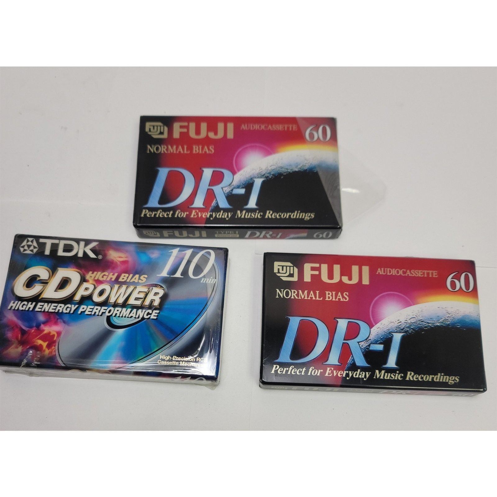 Other Lot of 3 Vintage Sealed Blank Cassettes Fuji & TDK Size ONE SIZE - 4 Thumbnail