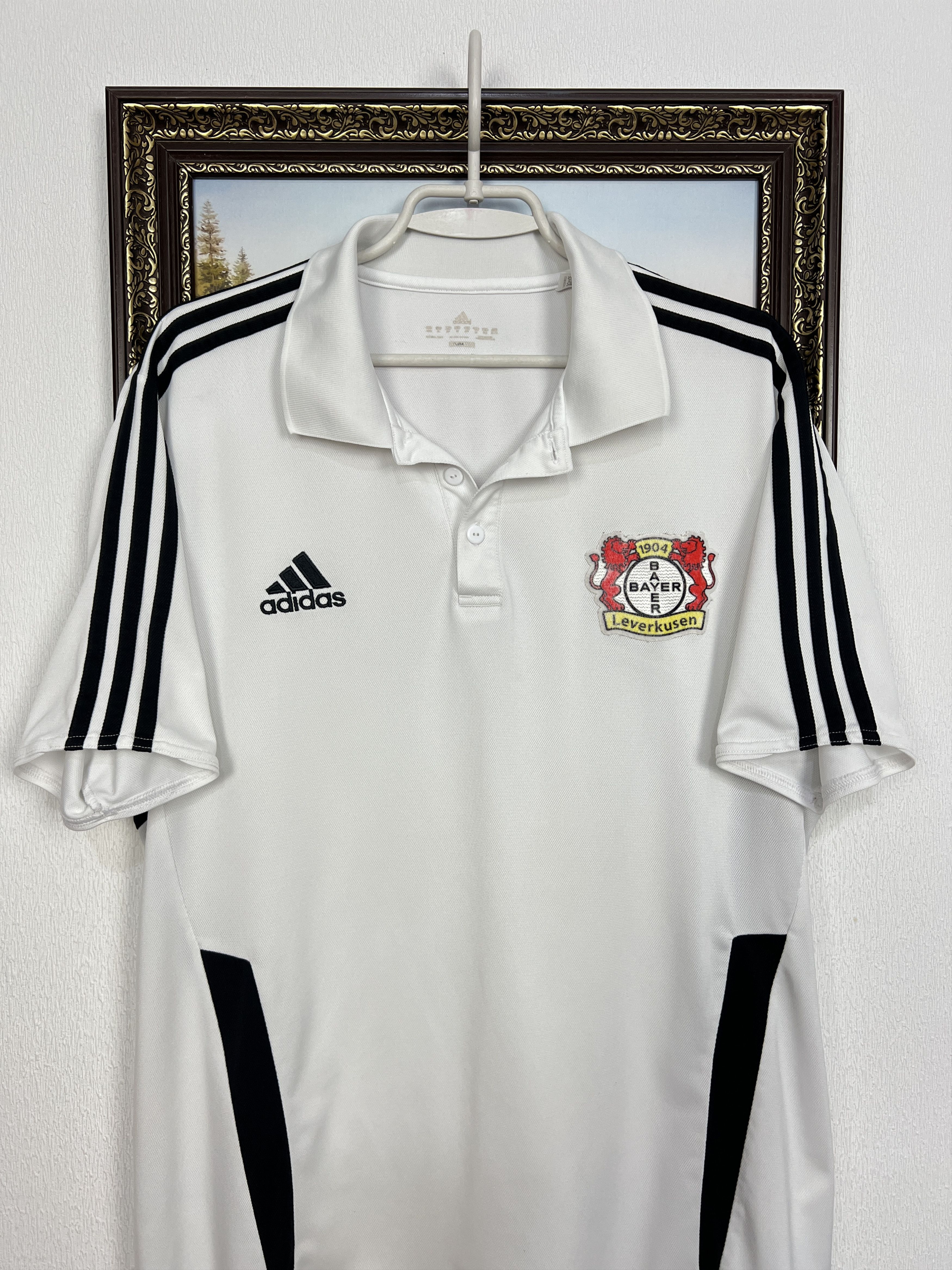 Adidas Bayer 04 Leverkusen Football Train Polo Shirt Jersey Trikot Size US XL / EU 56 / 4 - 2 Thumbnail