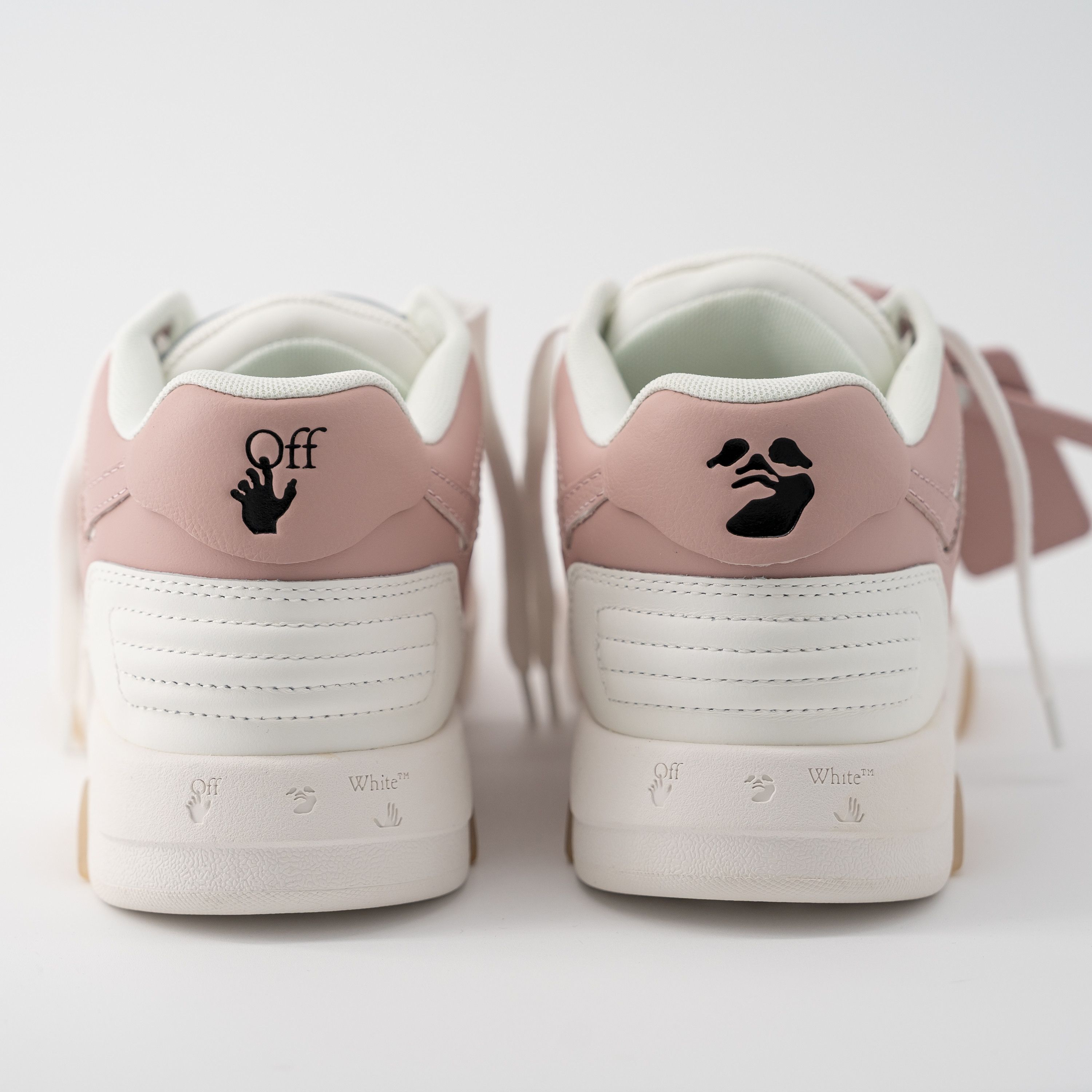 Off-White 10us 40eu Off-White Out Of Office White Pink Leather Sneaker Size US 10 / IT 40 - 3 Thumbnail