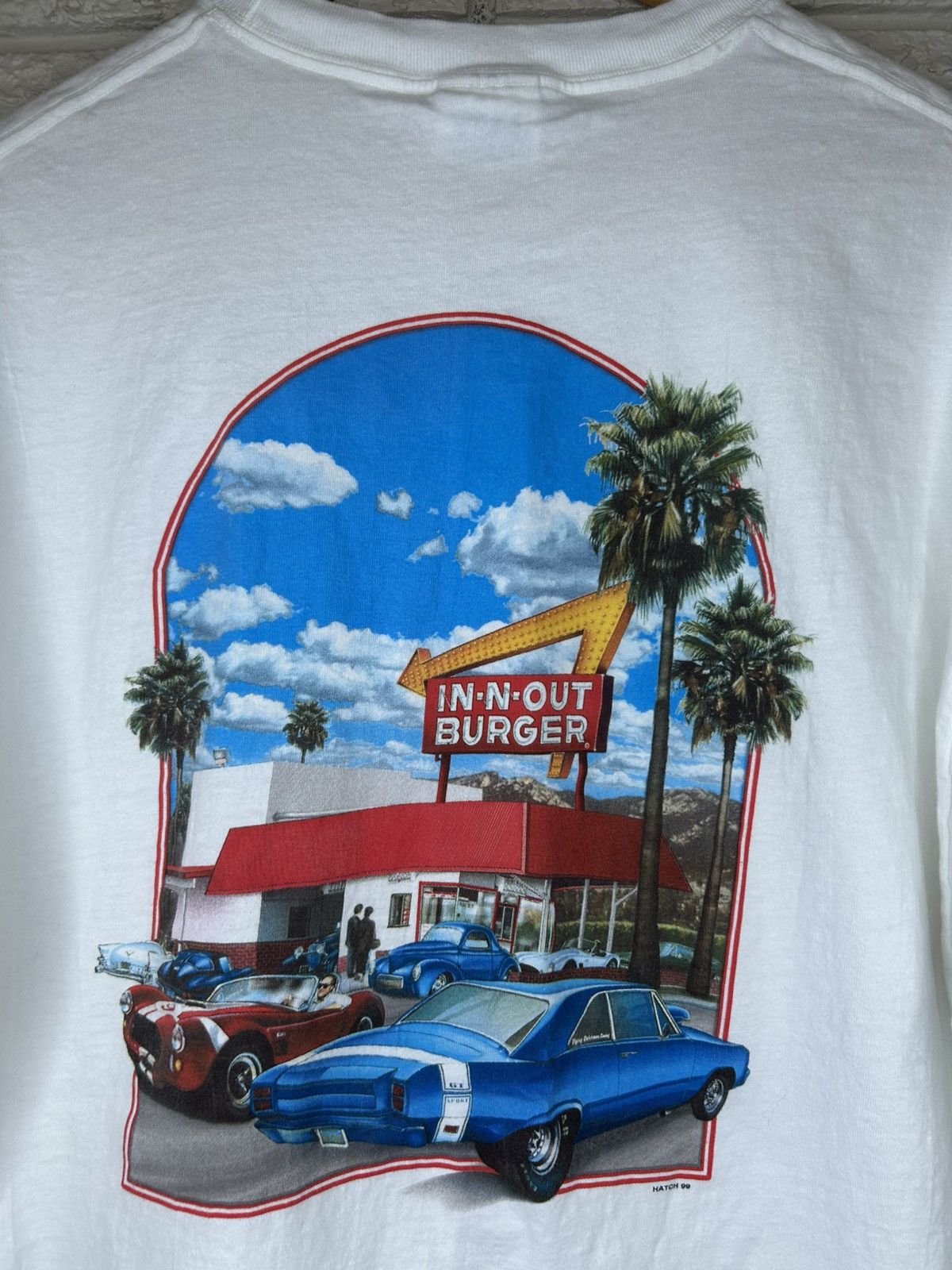 Vintage Vintage 1999 In N Out Burger California Promo T Shirt Size US XL / EU 56 / 4 - 8 Thumbnail