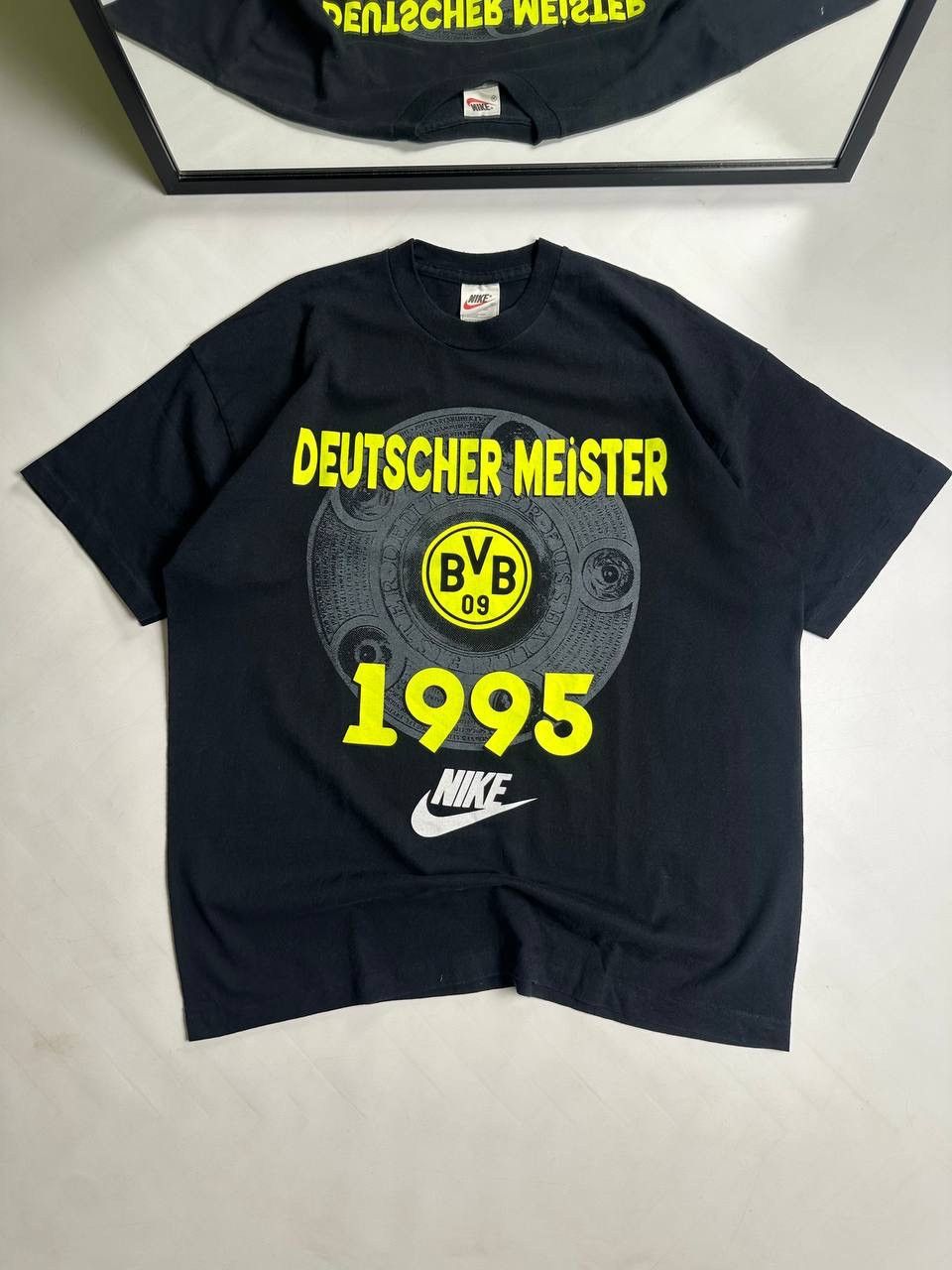 Nike 95s Vintage Borussia Dortmund Football Shirt Soccer Jersey Size US XL / EU 56 / 4 - 1 Thumbnail