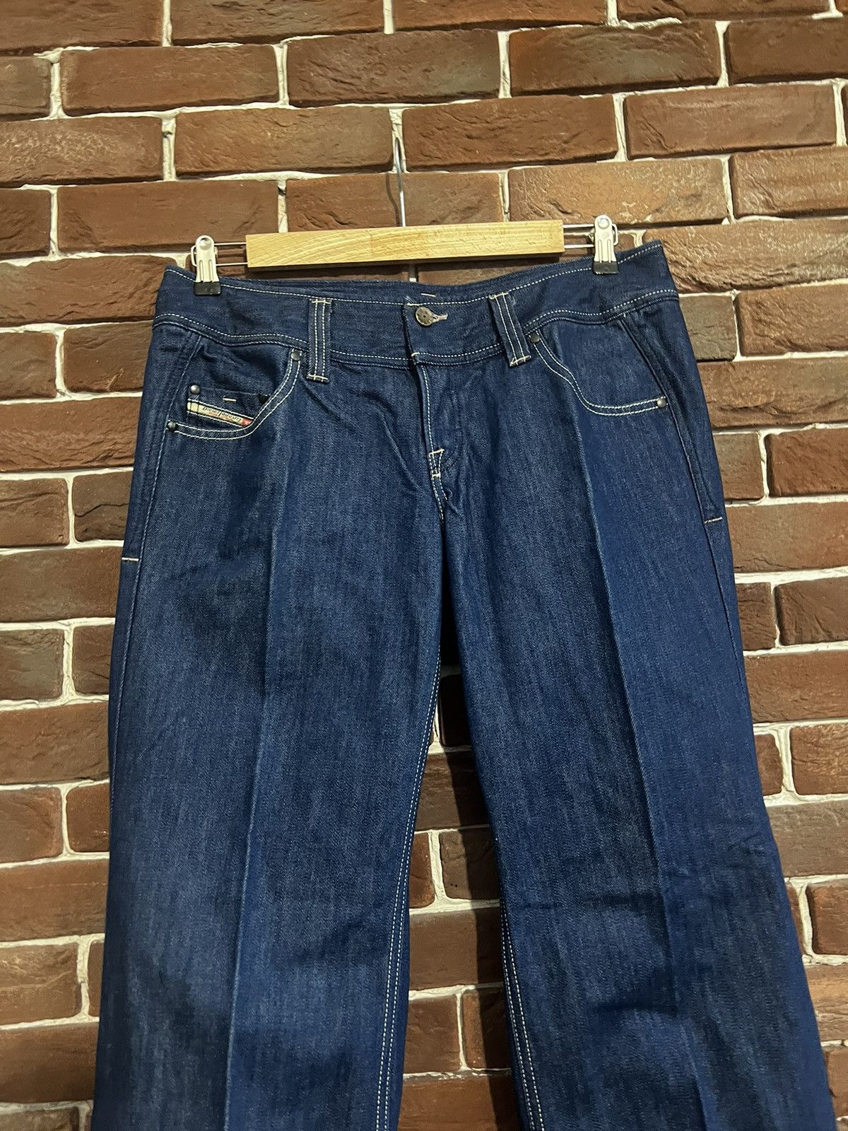 Diesel Vintage 00s Diesel Flared Denim Pants DSWT Avant garde Hype Size US 32 / EU 48 - 4 Thumbnail