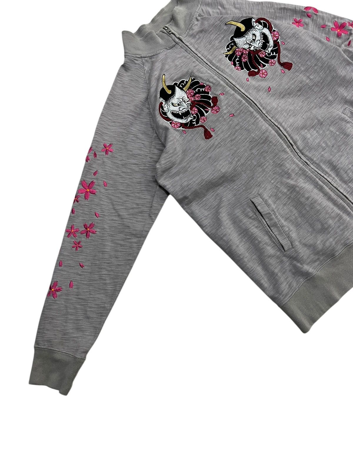 Japanese Brand 2000s Japanese Domestic 🇯🇵 Oni Hannya Embroidery Jacket Size US L / EU 52-54 / 3 - 5 Thumbnail