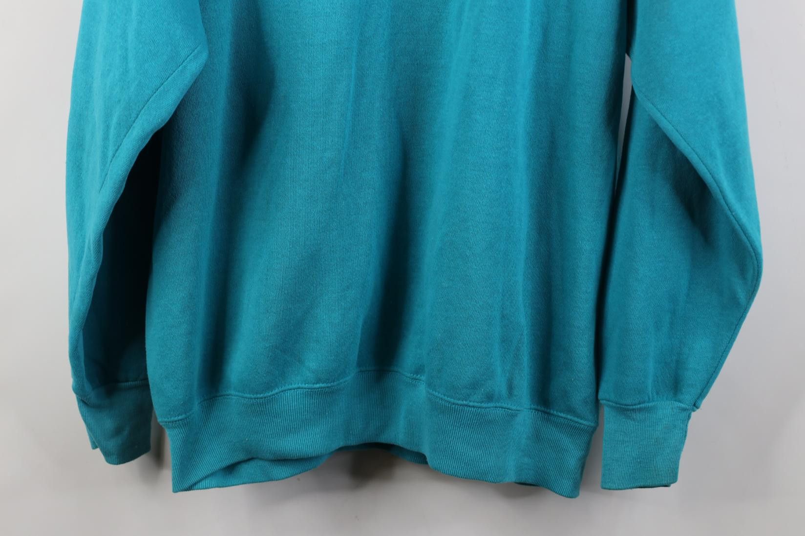 Vintage Vintage 80s NatWest USA Bank Raglan Sweatshirt Teal USA Size US L / EU 52-54 / 3 - 14 Thumbnail
