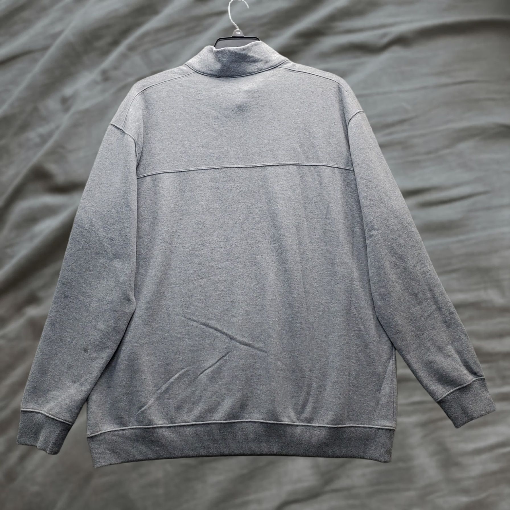 PONY Columbia Sweatshirt Men 2XL Gray Fleece Lined Mock Neck Quarter Zip Pony Logo Sweatshirt Size US XXL / EU 58 / 5 - 1 Thumbnail