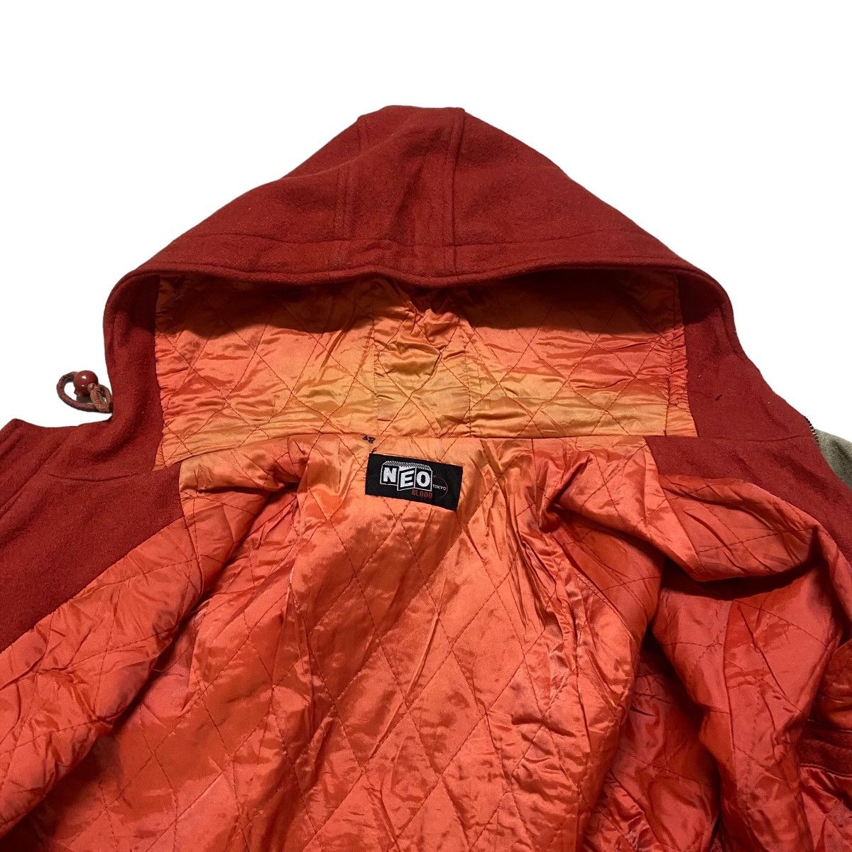 Japanese Brand Vintage NEO BLOOD TOKYO Varsity Hooded Suede Leather Jacket Size US L / EU 52-54 / 3 - 13 Thumbnail