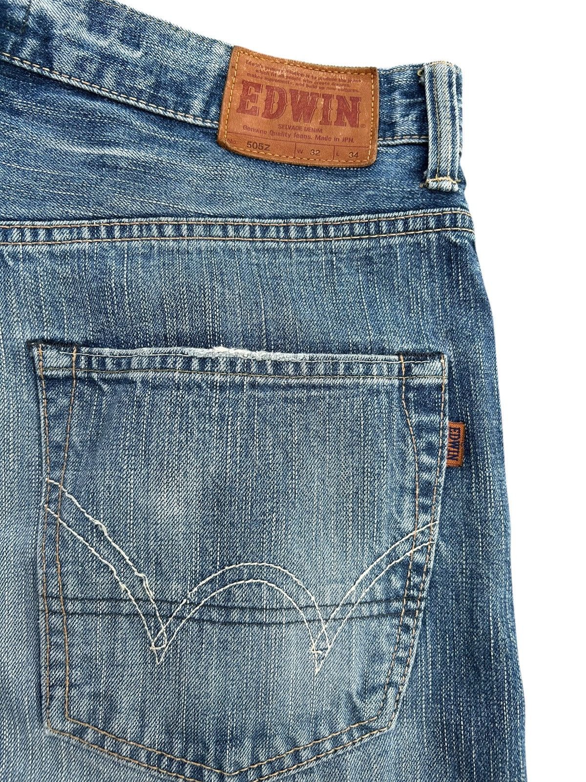 Kapital Vintage Edwin 505Z Selvedge Distressed Denim Jeans Size US 33 - 8 Thumbnail