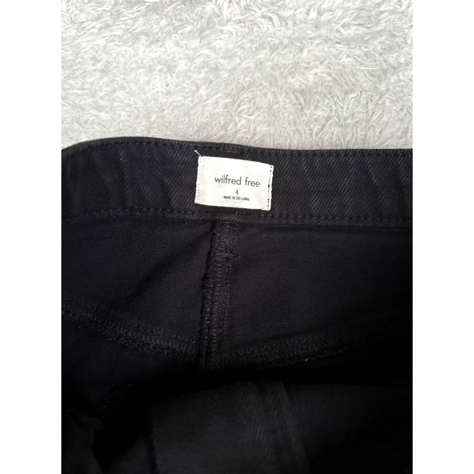 Vintage Wilfred Free Jeans Women 4 Black Dark Wash High Rise Straight Denim 25x30 Regular 5-Pocket Size 27" / US 4 / IT 40 - 6 Thumbnail