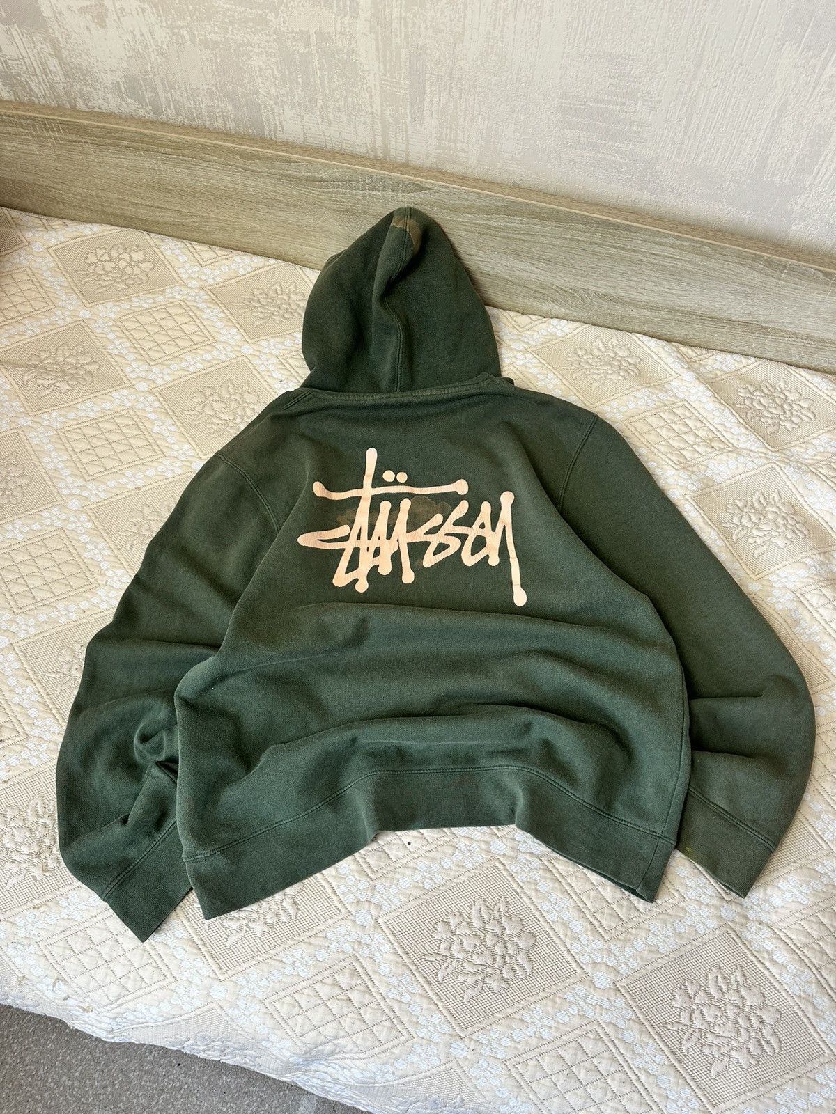 Stussy 🔥 Stussy Vintage Big Logo Washed Faded Hoodie Sweatshirt Y2K Size US M / EU 48-50 / 2 - 1 Thumbnail