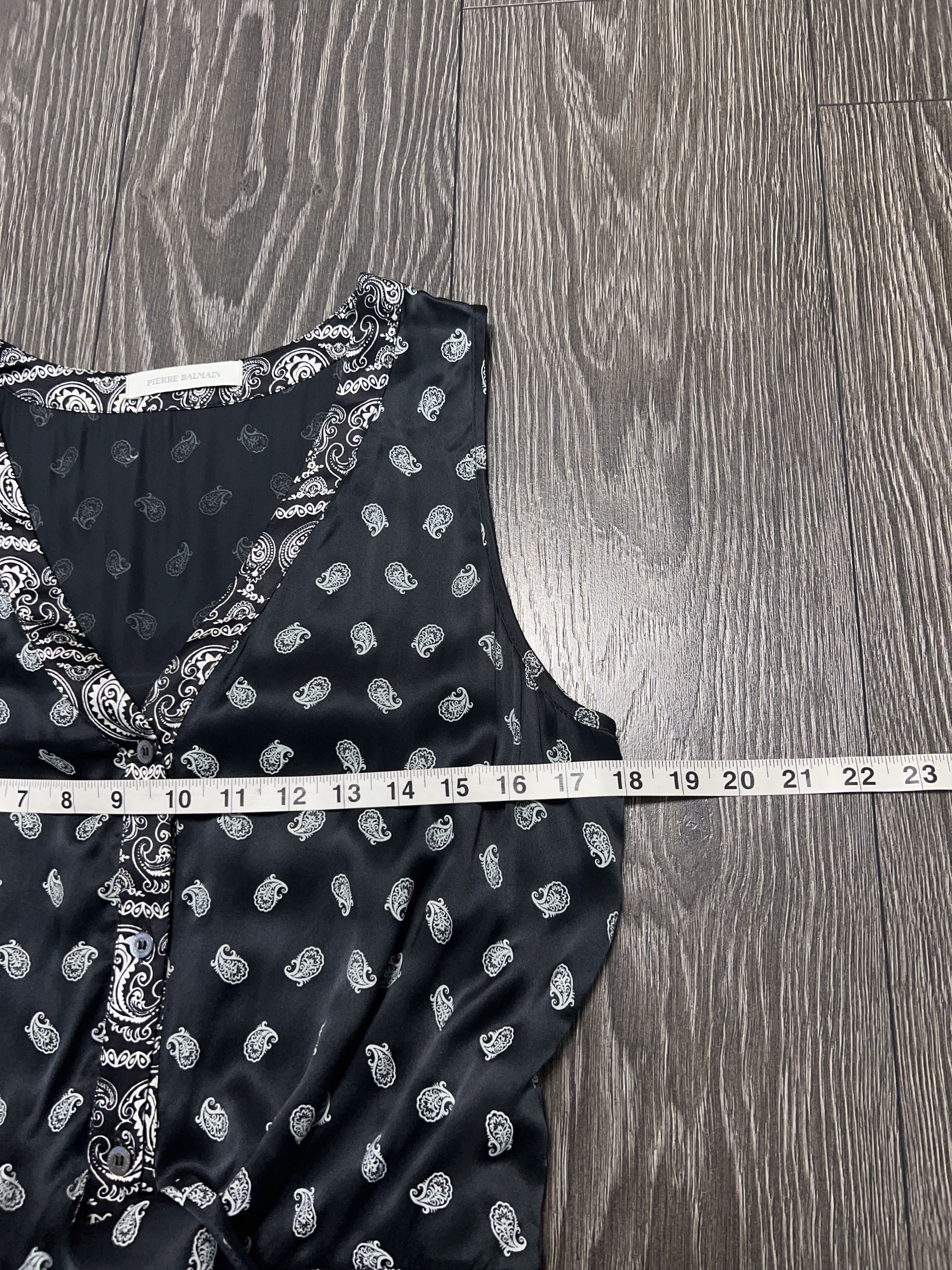 Balmain Paisley Monogram Dress Maxi Silk Sleeveless Size 30 / 44 Size M / US 6-8 / IT 42-44 - 10 Thumbnail