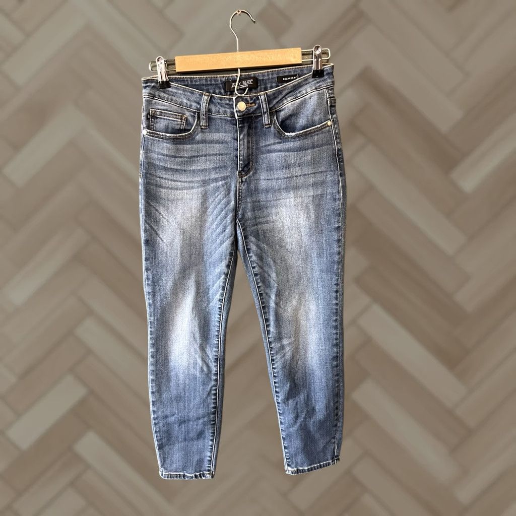 Denime Judy Blue Jeans Womens Blue Denim Straight Relaxed 29 x 25 Dark Denim 29 Size Regular Color Blue Define (adjusted) Size 29" - 1 Thumbnail