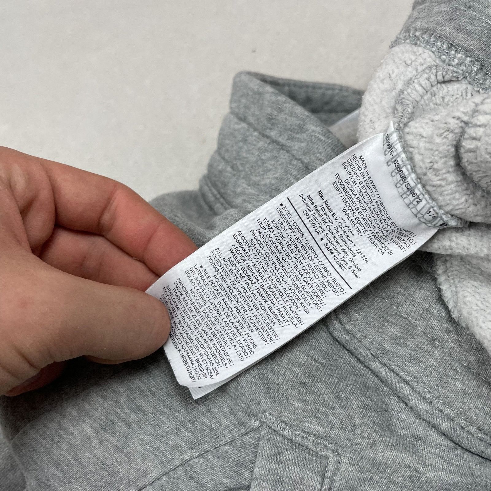 Nike Nike Club Men's Heather Gray Cotton Swoosh Sweatpants Small Size US 30 / EU 46 - 9 Thumbnail