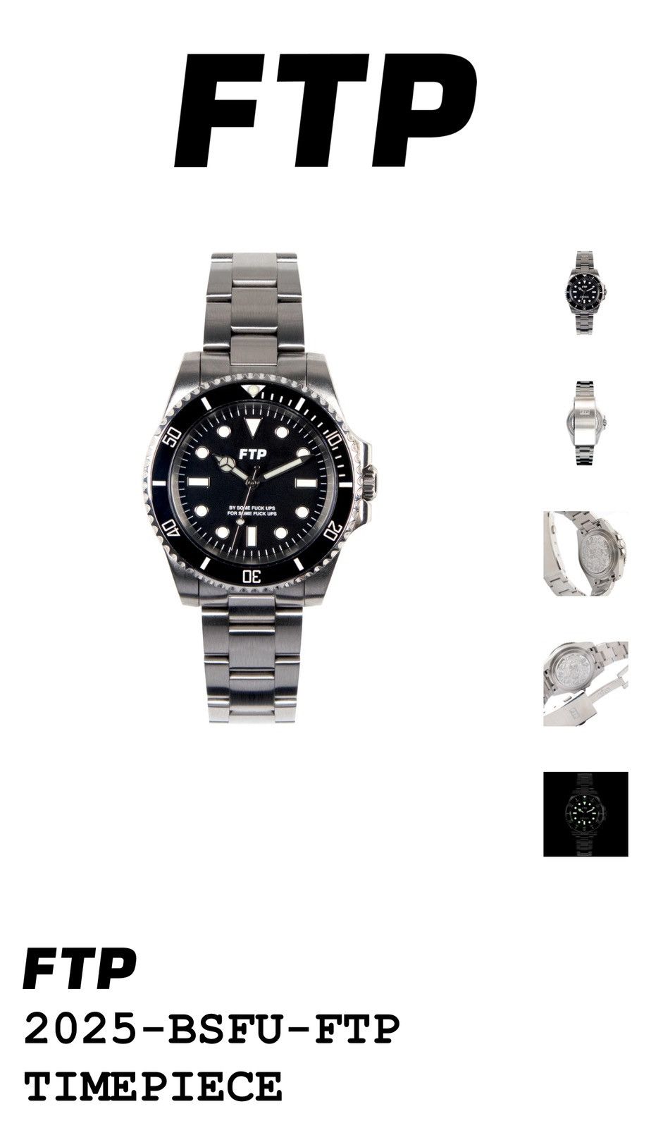 Fuck The Population FTP movement time piece 2025 bsfu ftp DS. Sealed Size ONE SIZE - 12 Thumbnail